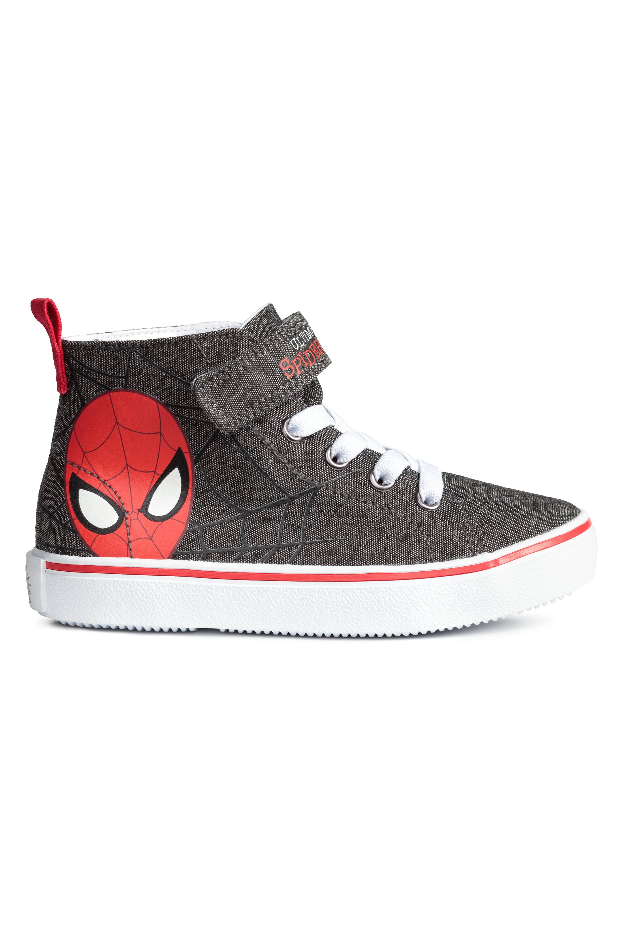 View larger image: Hi-top trainers - Dark grey/Spiderman - Kids | H&M GB 1