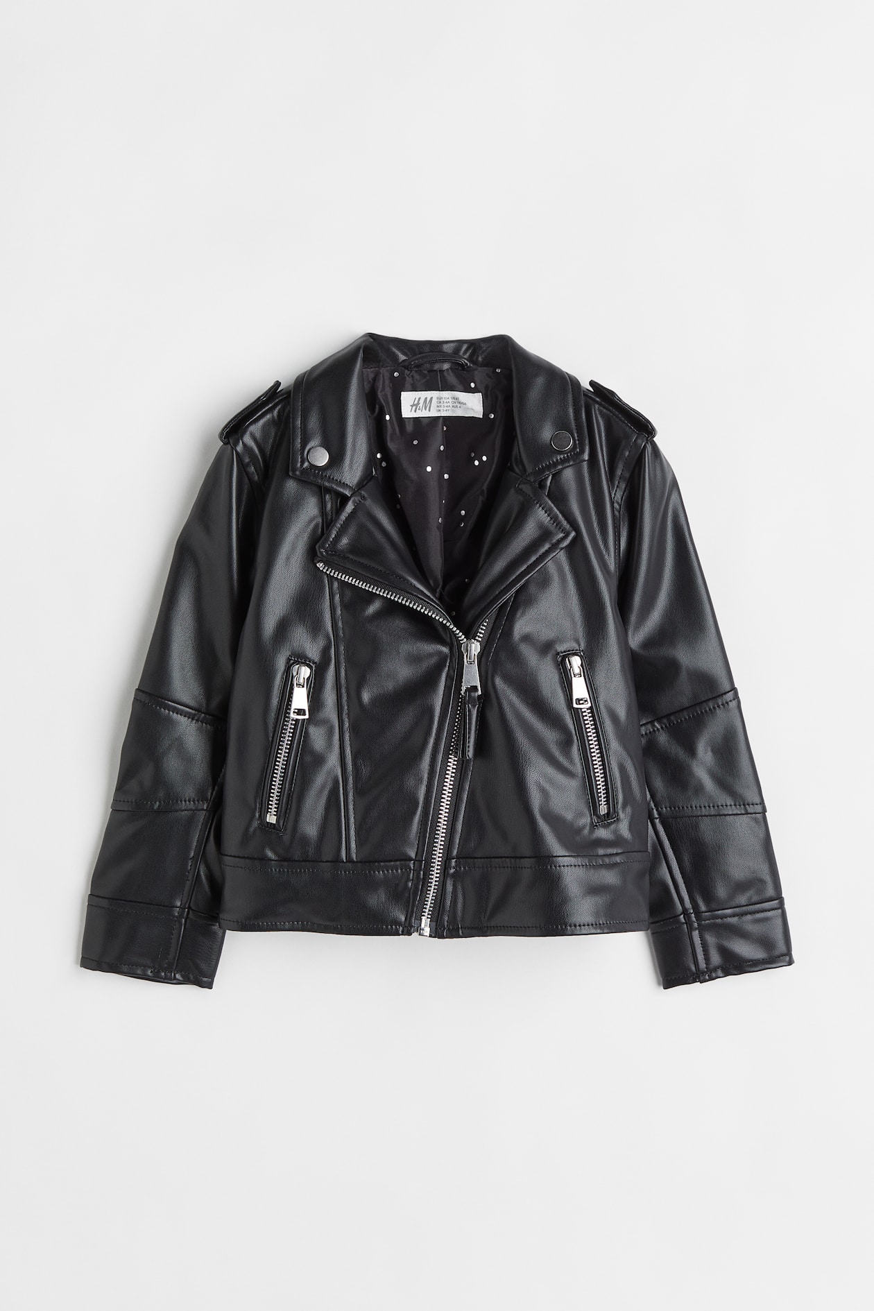 Biker Jacket - Long sleeve - Black - Kids | H&M US