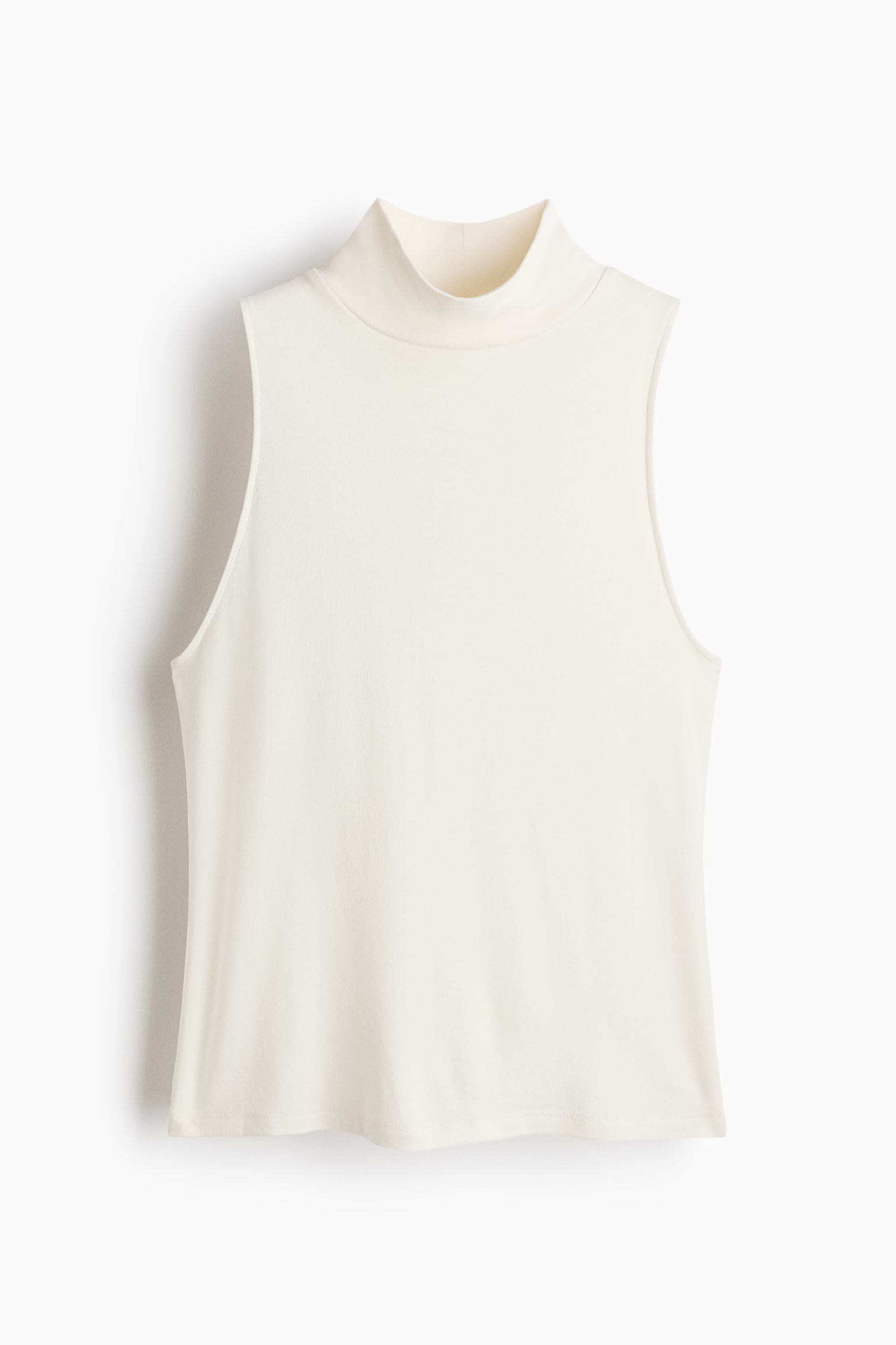 Turtleneck vest top - Cream/Black/Blue - 1