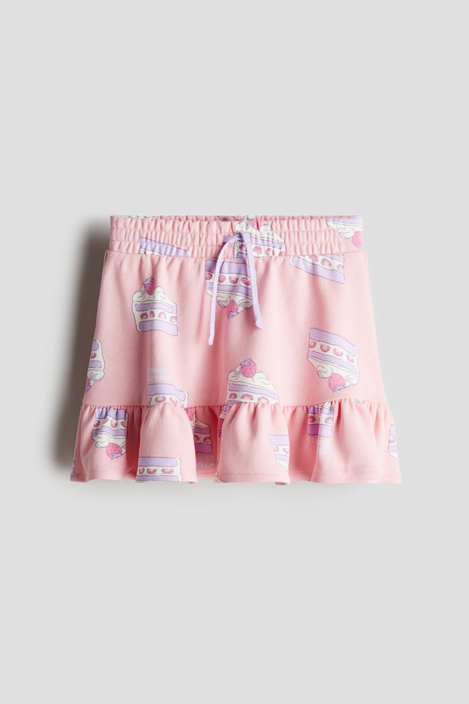 Flounce-trimmed skirt - Pink/Cake/White/Striped - 1