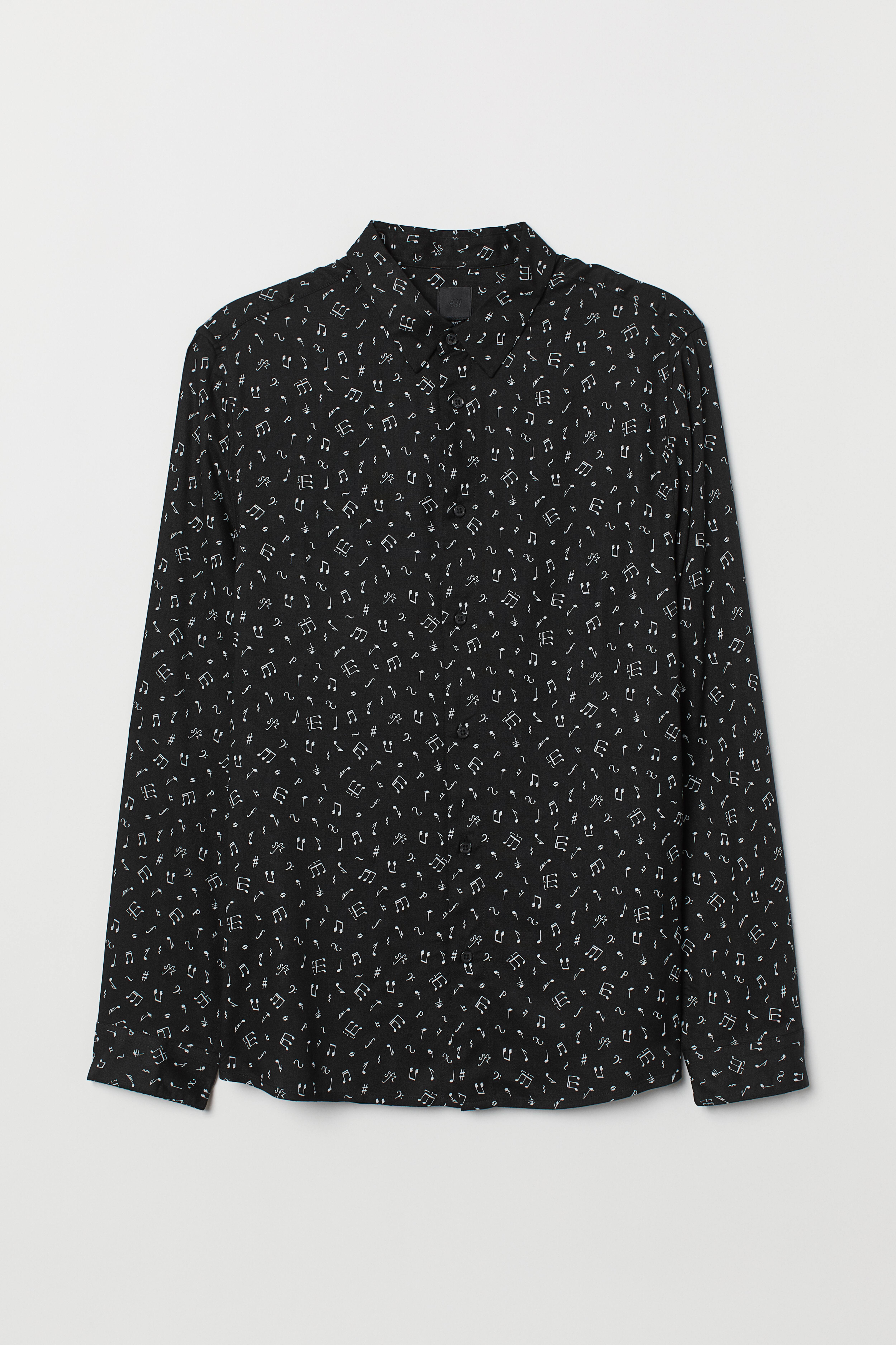 H&m black shirt mens hotsell