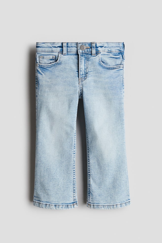 Cropped Flared Leg Jeans - Licht denimblauw - 1