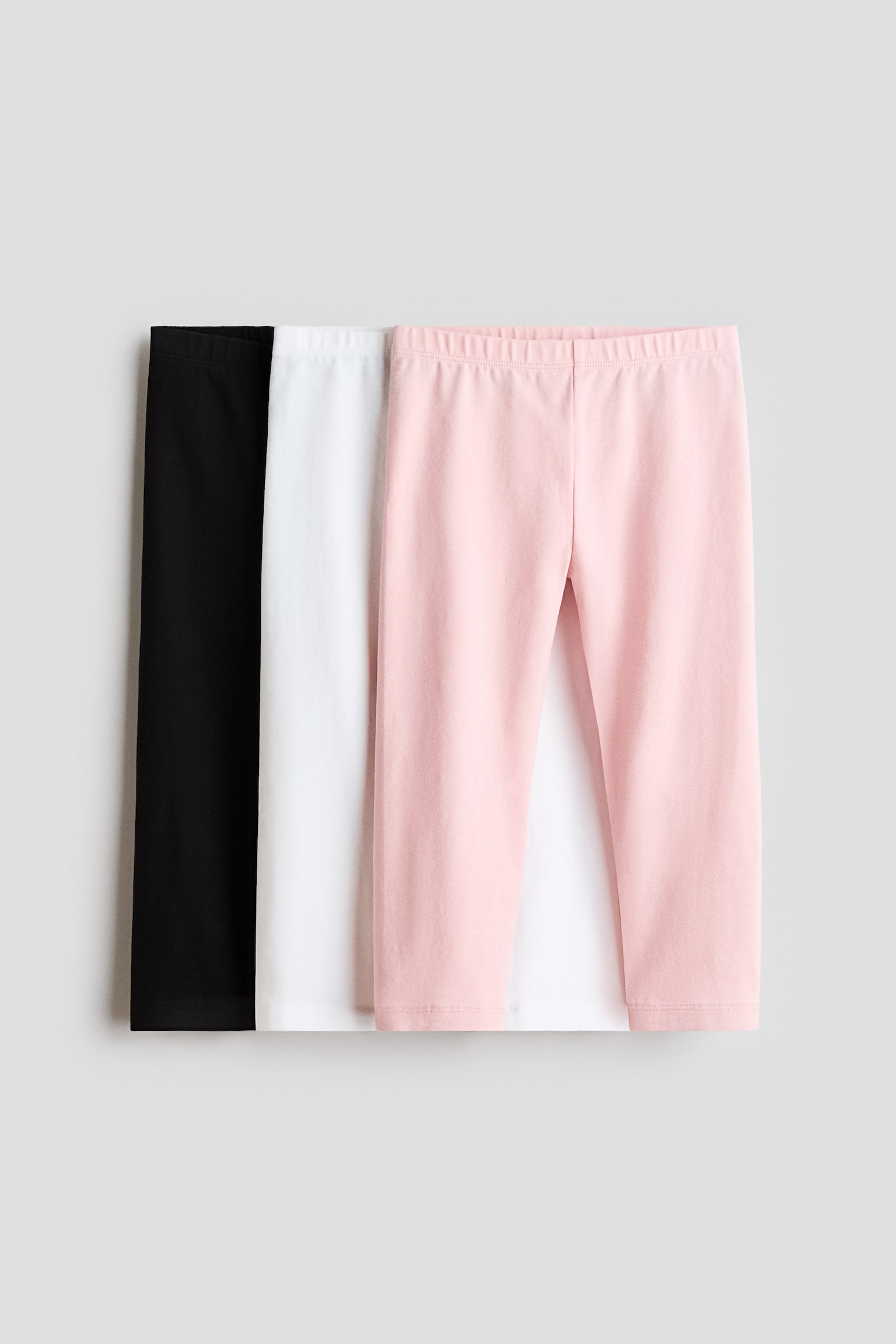 3件入棉質內搭褲 - Light pink/White/Black