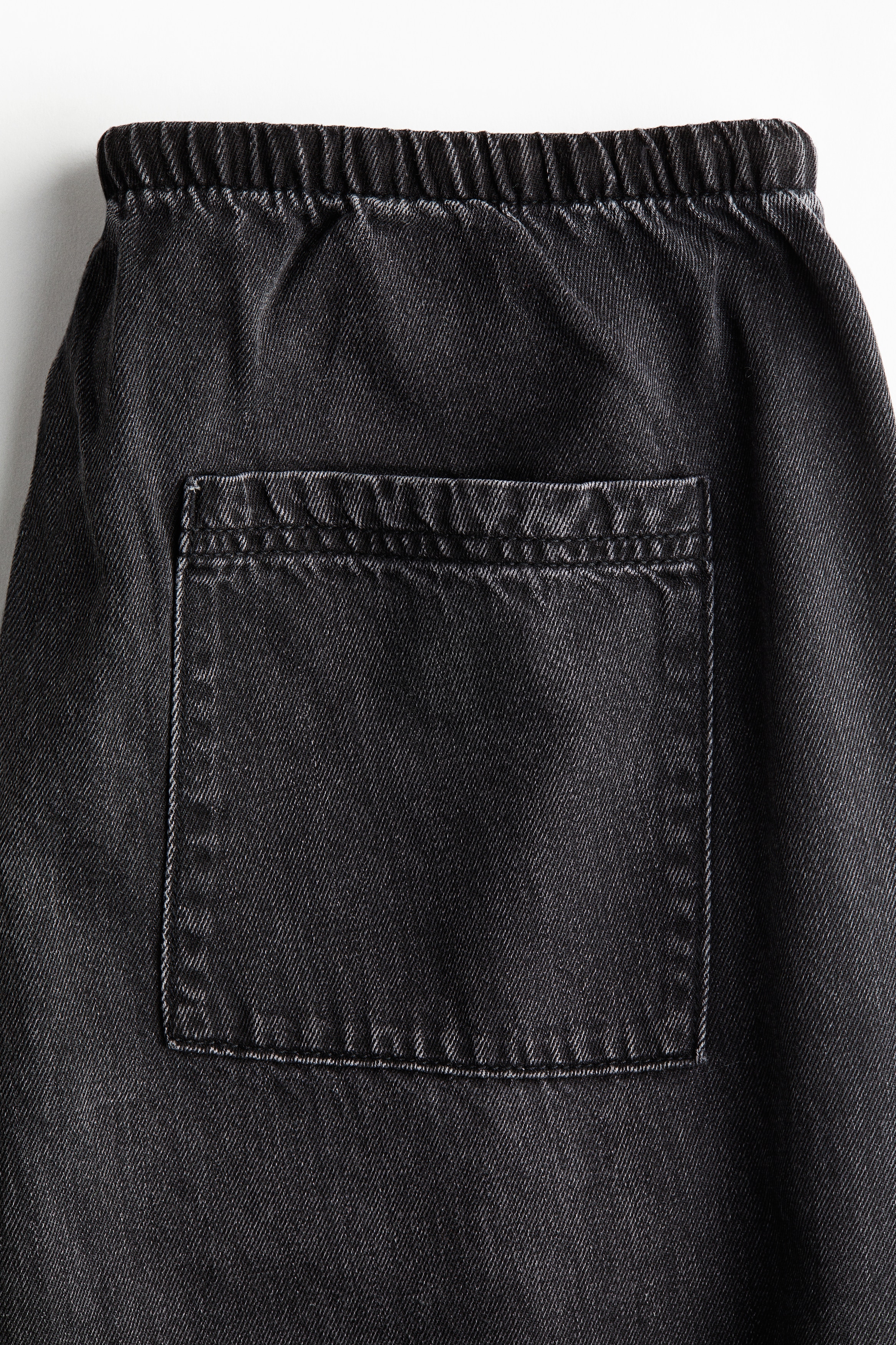 Denim drawstring trousers