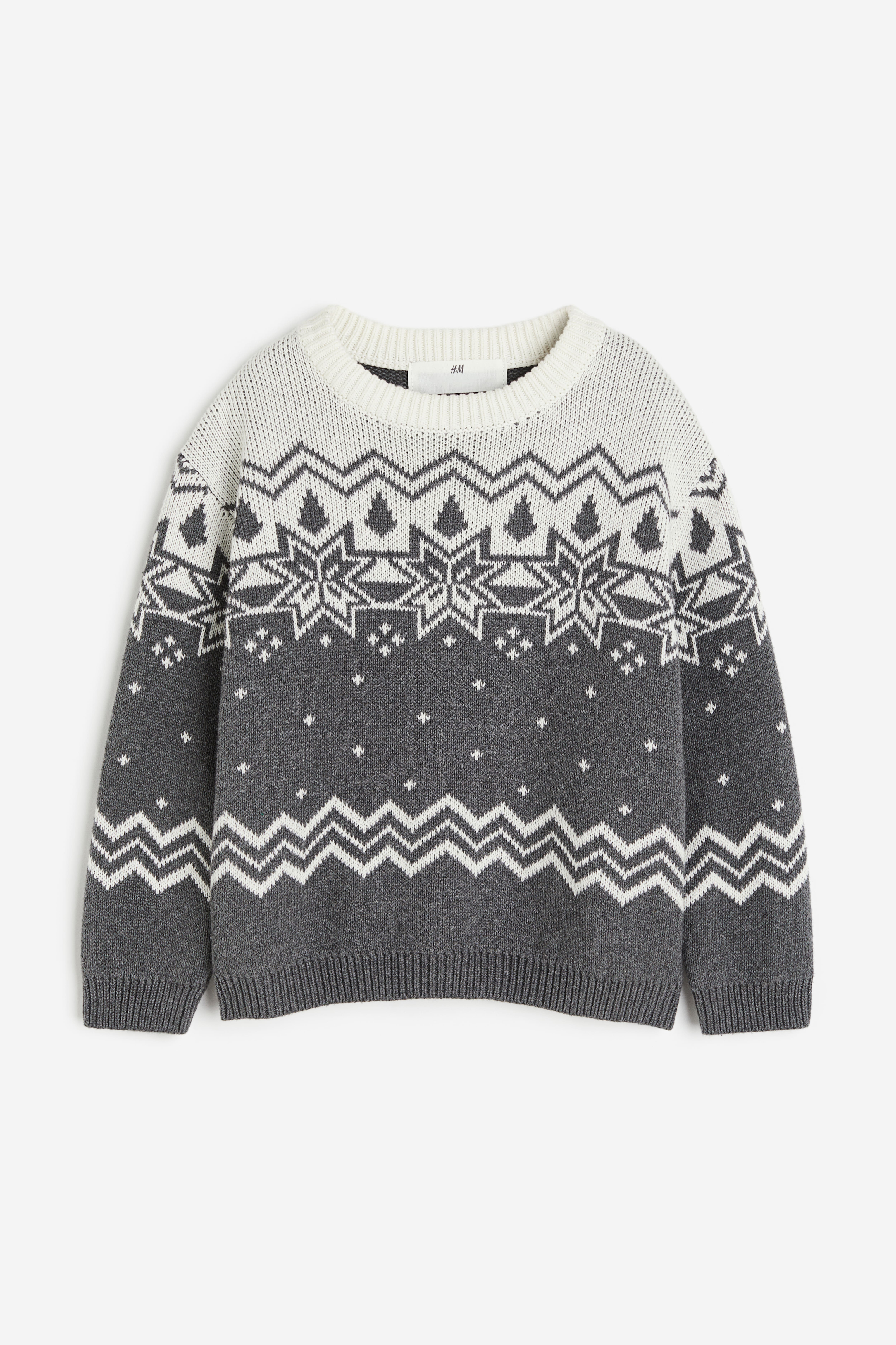 H&M Black/White/Grey Sweater shops