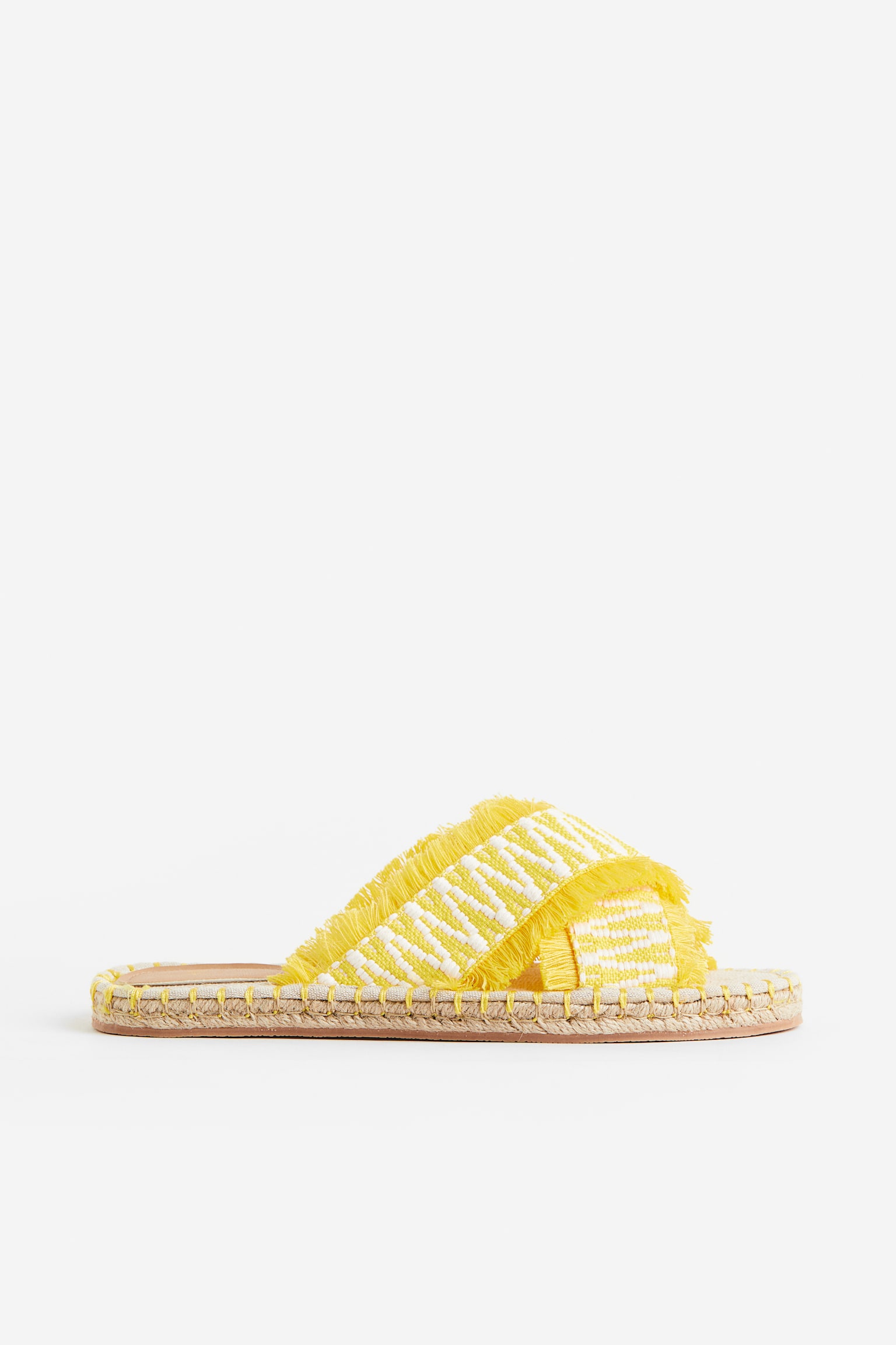 Espadrille slides - Yellow/Patterned - 1