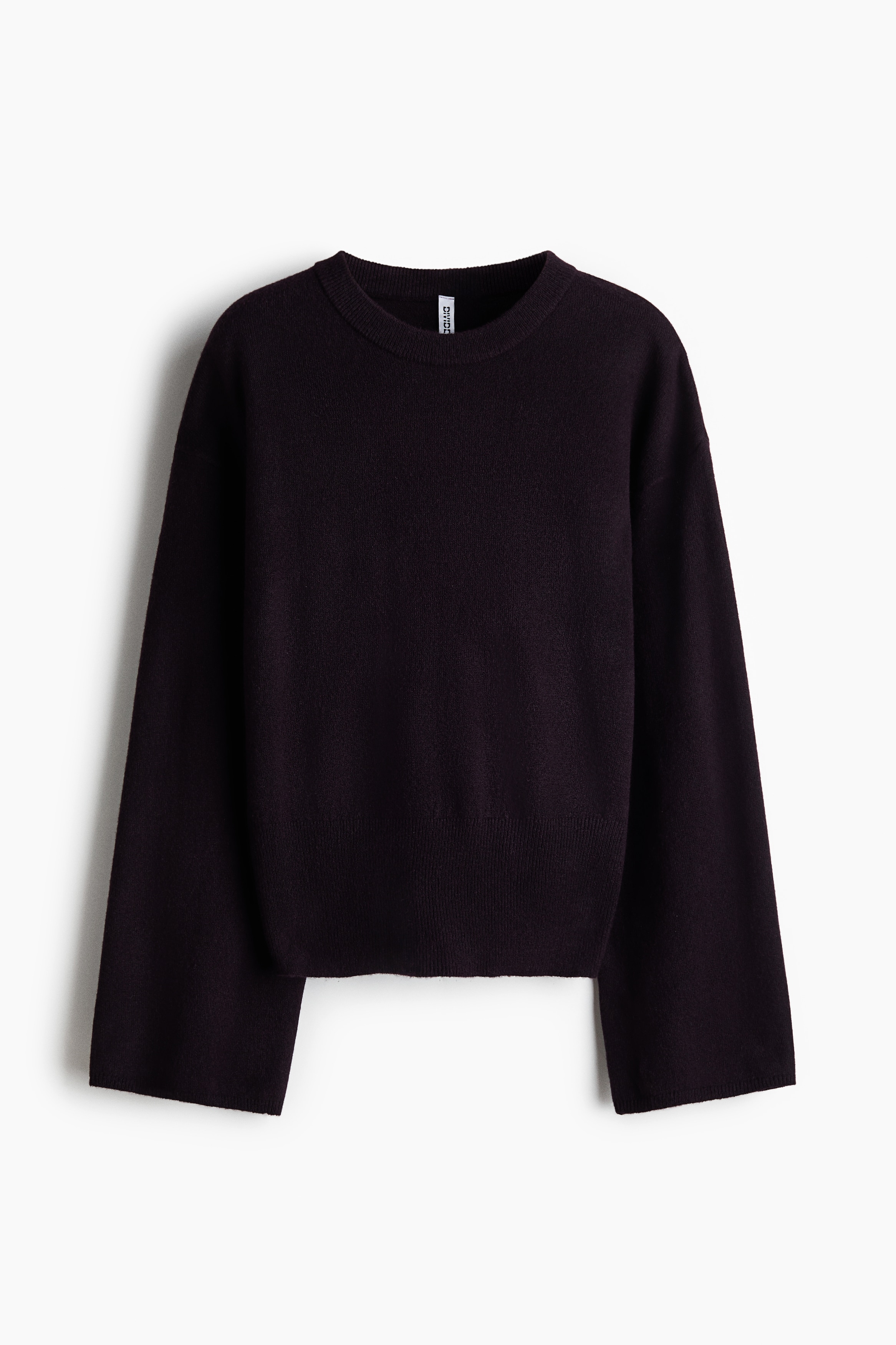 Knit Sweater - Dark purple/Light dusty turquoise