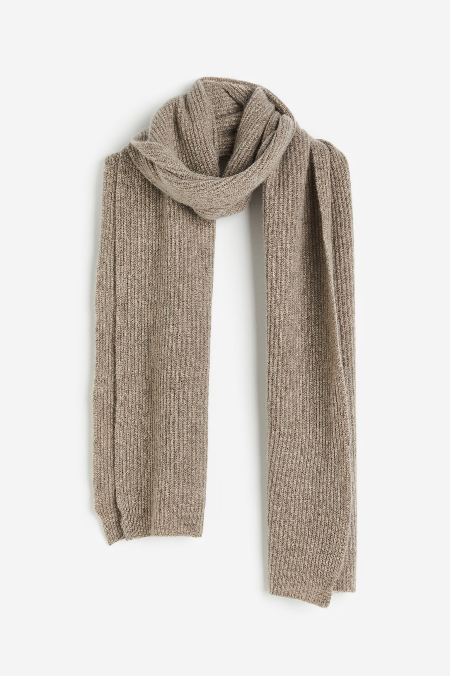 Ribbed cashmere scarf - Beige/Navy blue/Dark beige/Black/Grey marl/Dark blue - 1