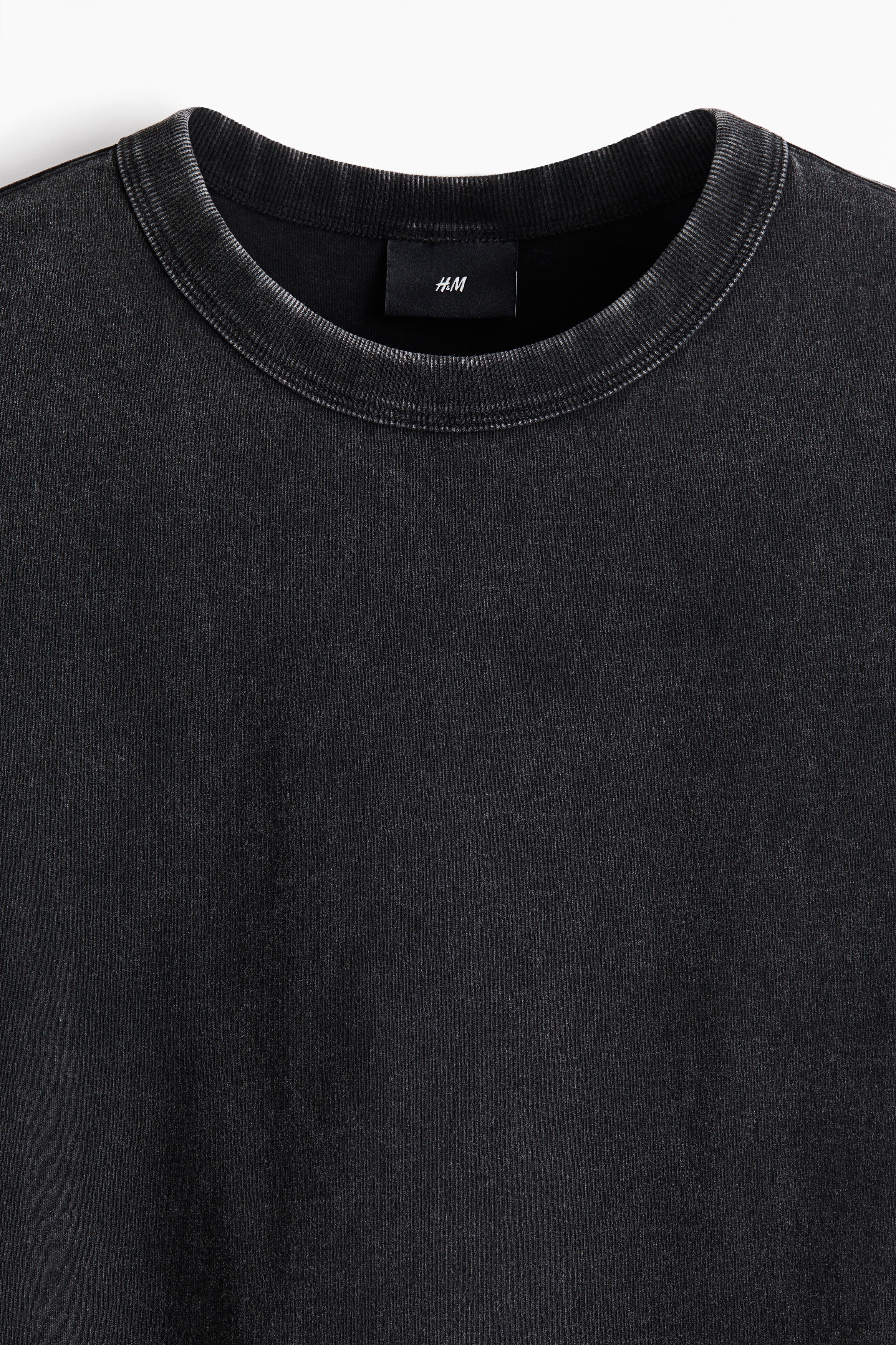 ルーズフィット ウォッシュドTシャツ - ビンテージブラック - Men | H&M JP