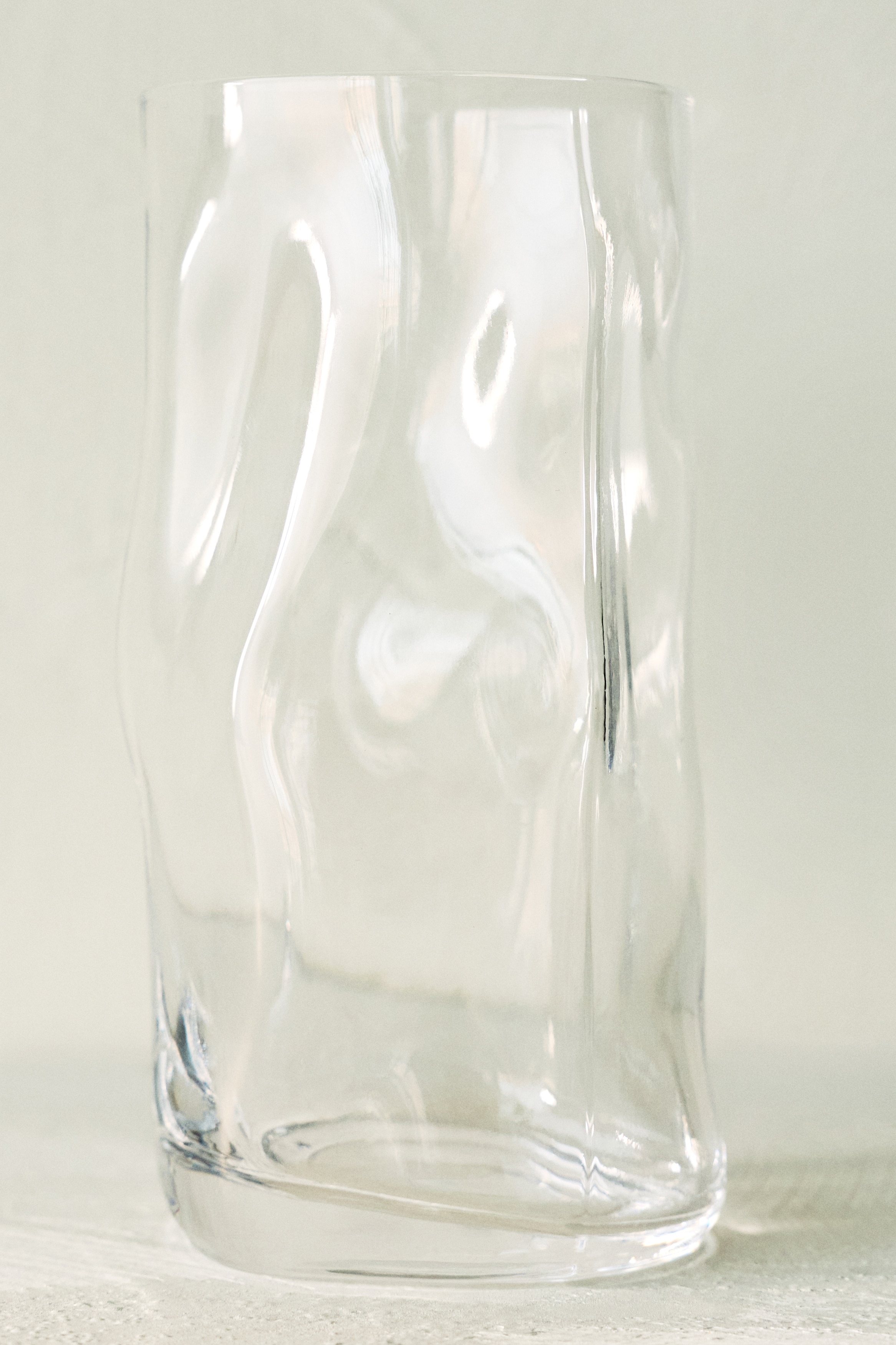 2-pack Vasos de vidrio con diseño irregular - Transparente