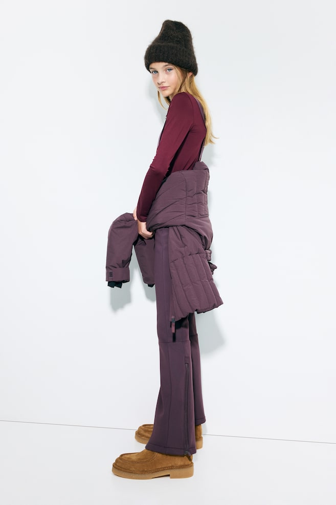 Water-repellent ski trousers-Aubergine purple - 3