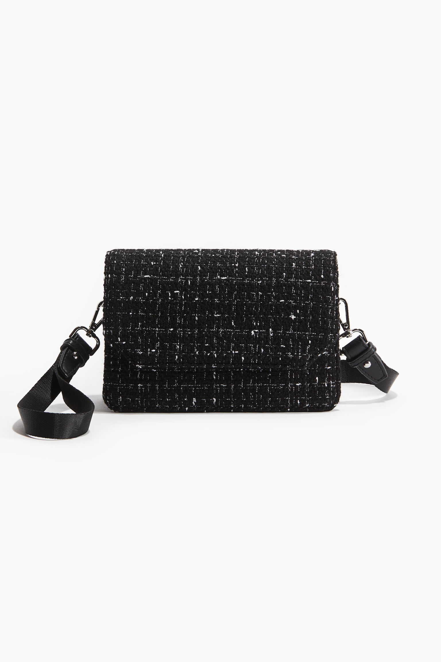 Bouclé crossbody bag - Black - 2