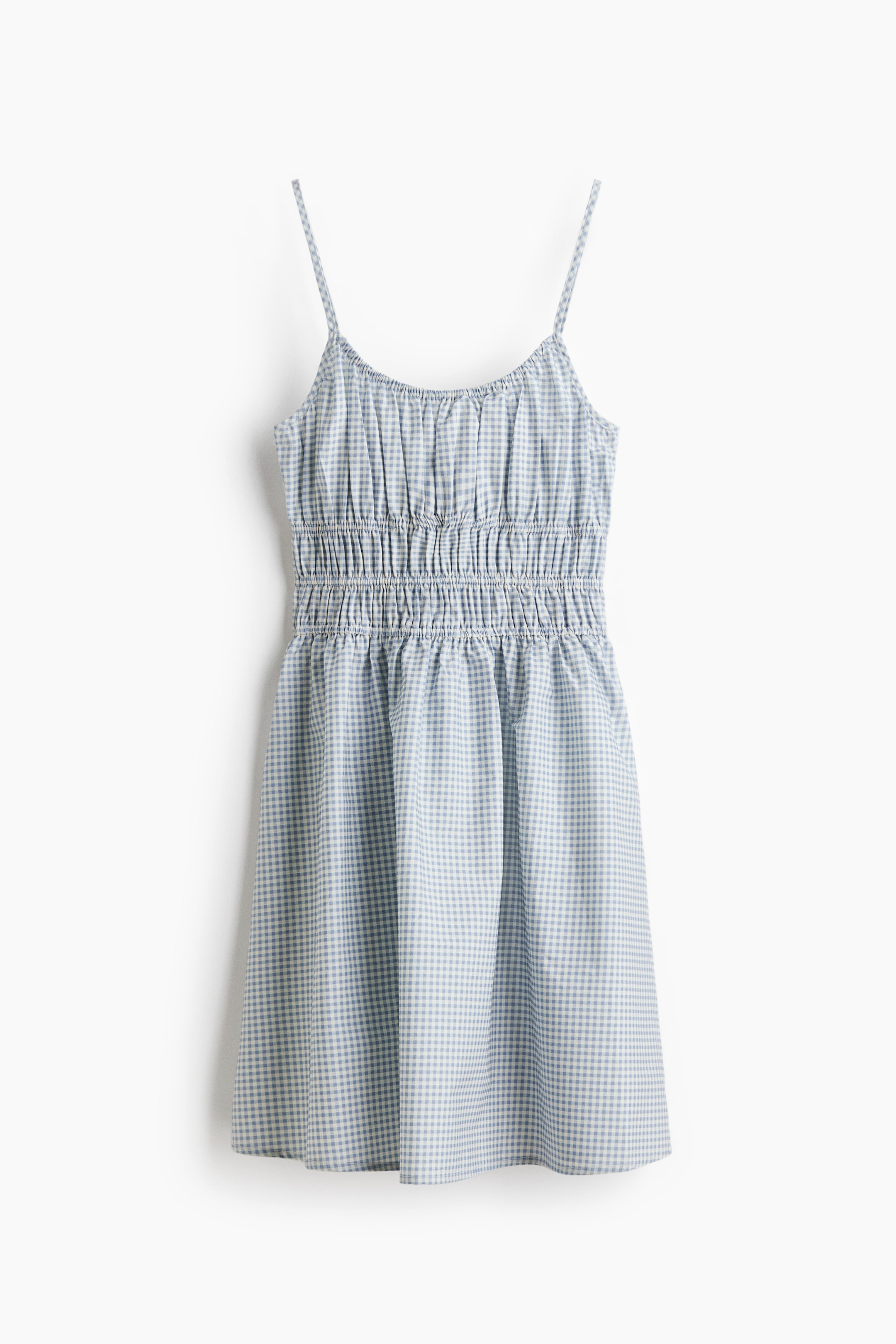 View larger image: Tie-strap cotton dress - Light blue/Gingham check - Ladies | H&M IN 1