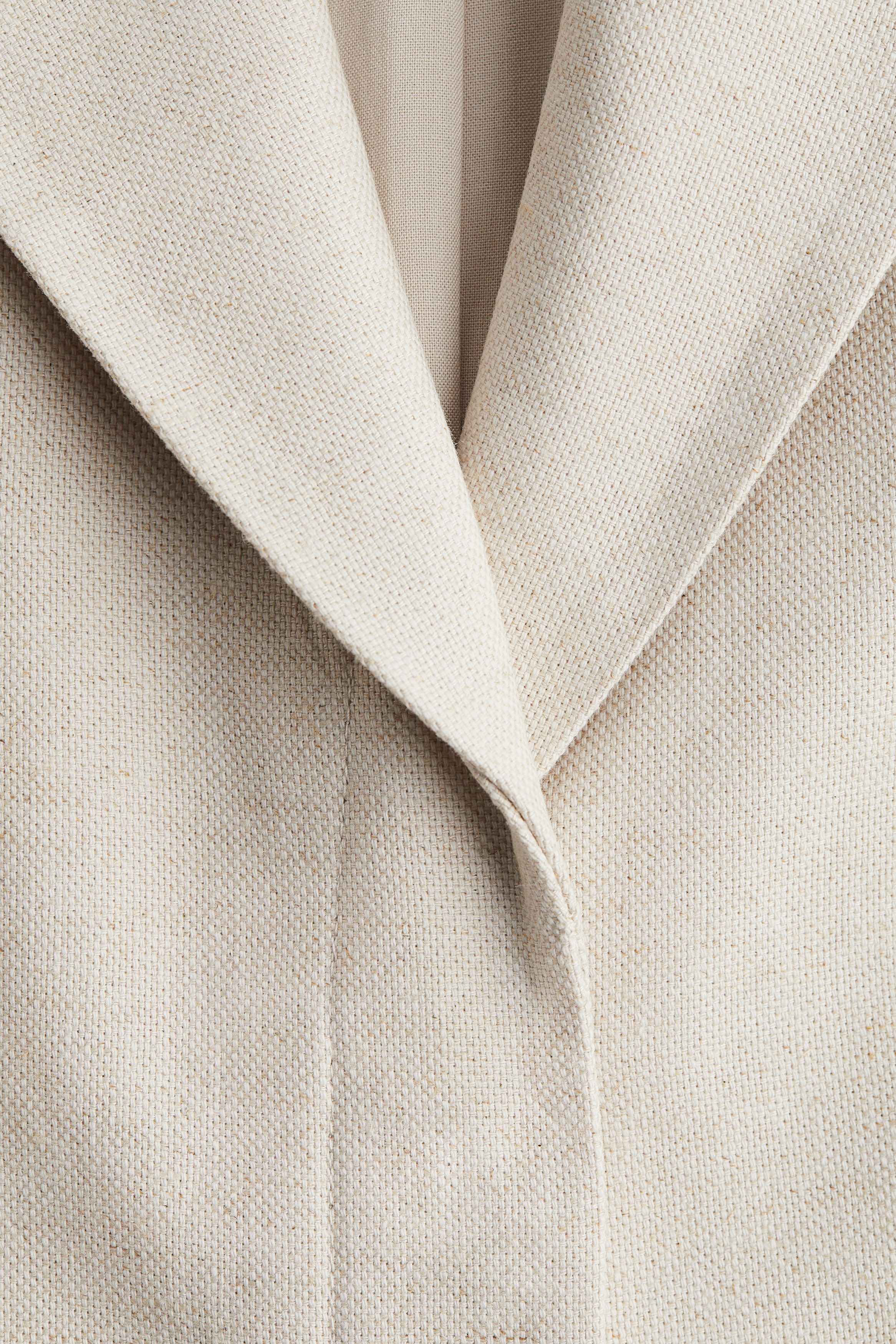 Linen-blend blazer dress