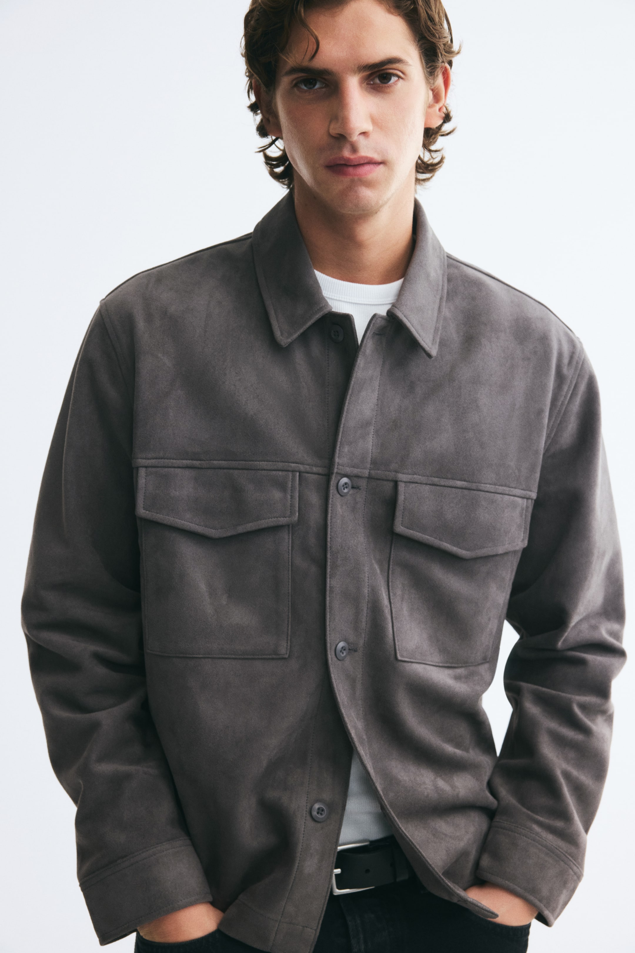 View larger image: Overshirt - Gray - Men | H&M US 1