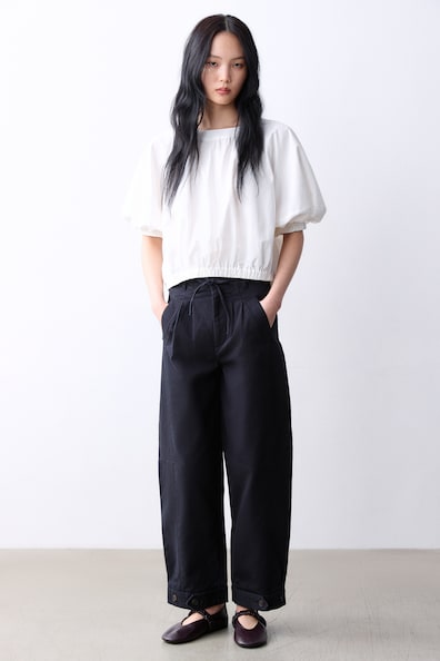 バレルレッグ デニムパンツ