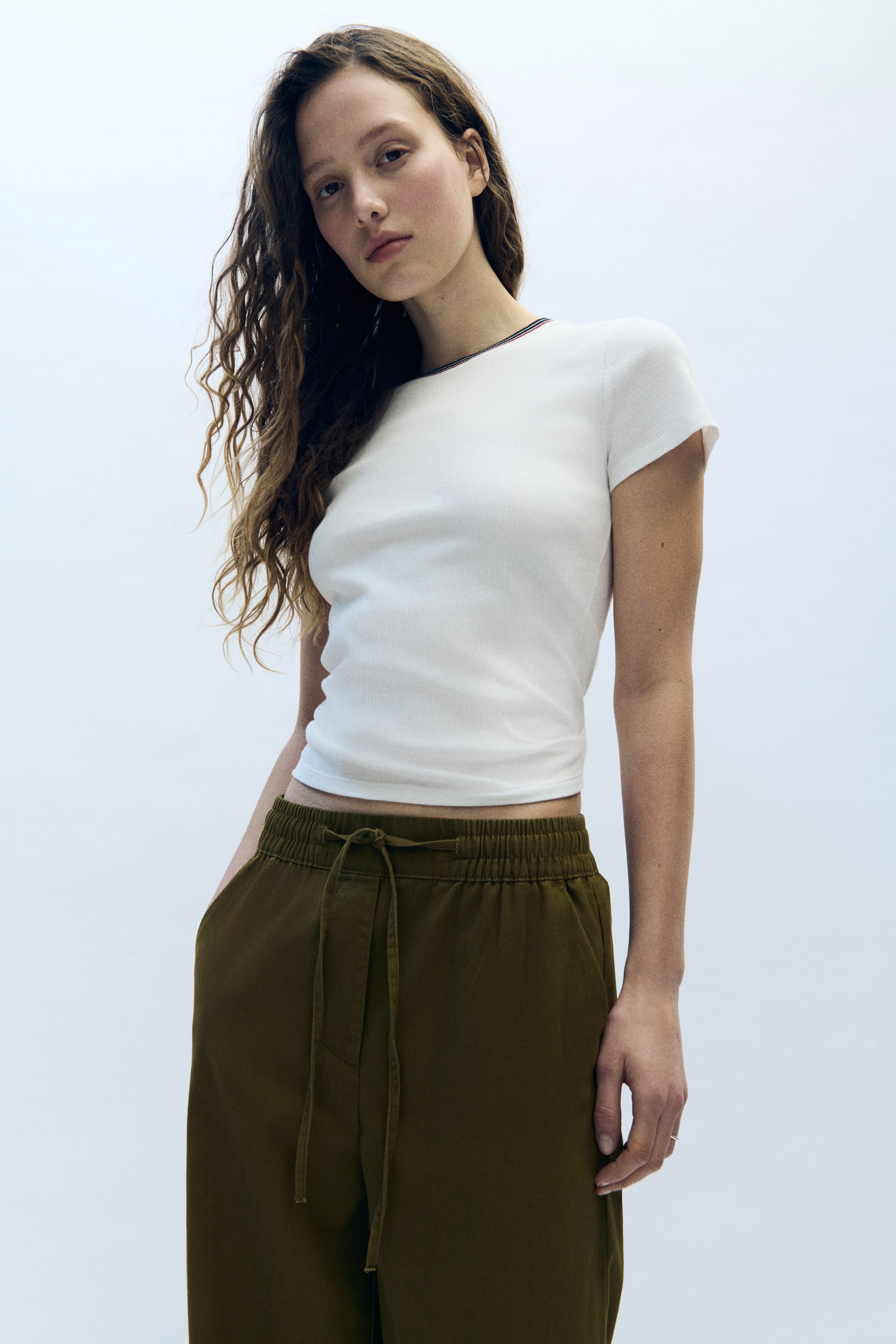 Cotton Drawstring Pants