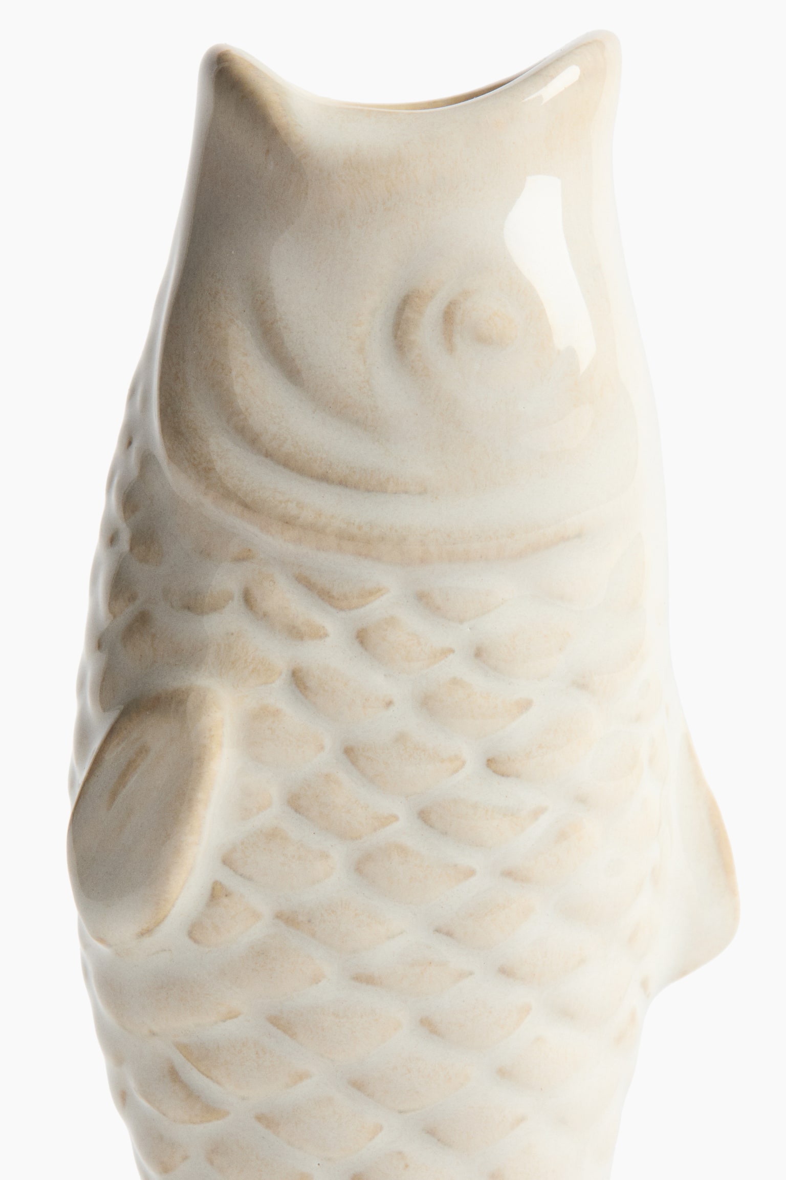 Stoneware candlestick - Light beige/Blue - 4