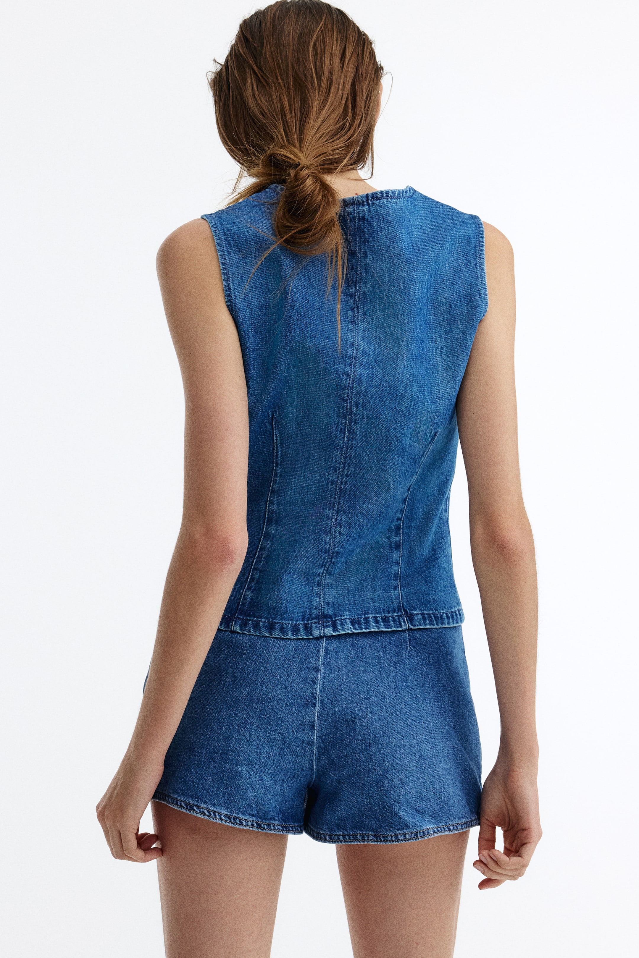 Женские жилеты H&M Tie-Front Denim Vest — фото 5