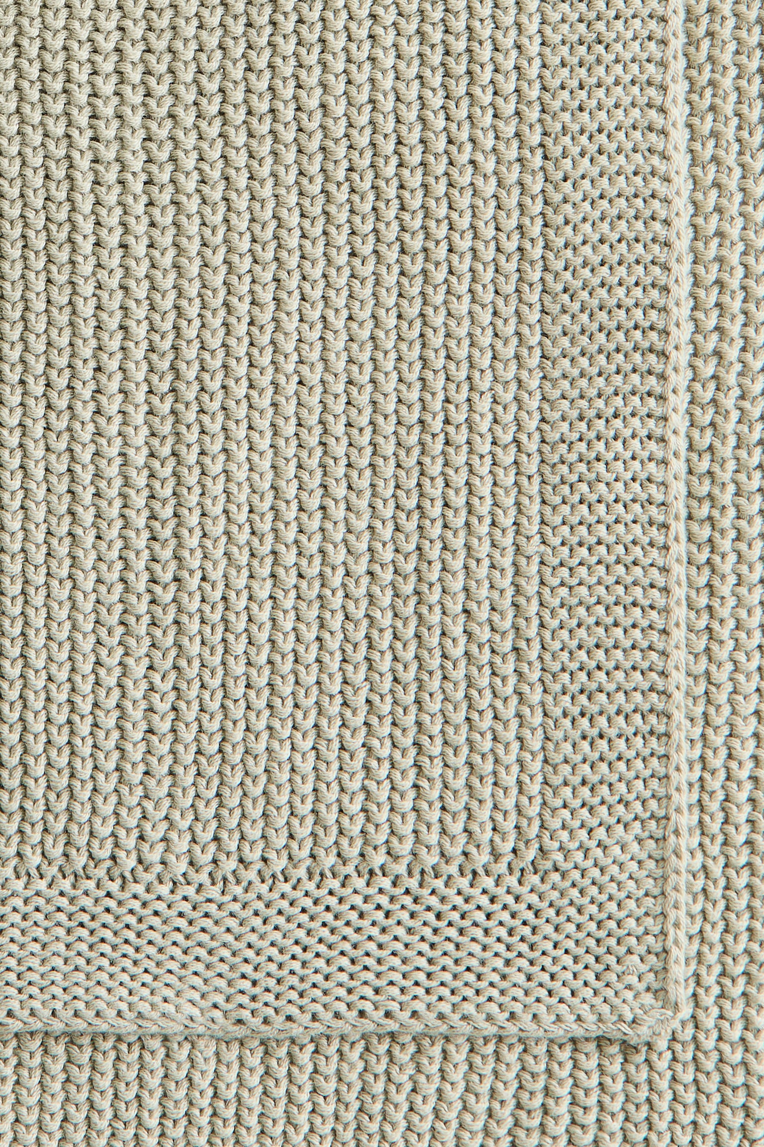 Copertina neonato in cotone a punto riso - Verde kaki chiaro/Beige chiaro/Verde chiaro - 3