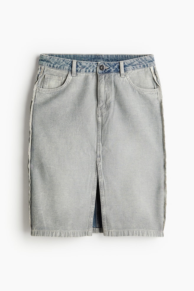 Falda a la rodilla - Azul denim claro - 1