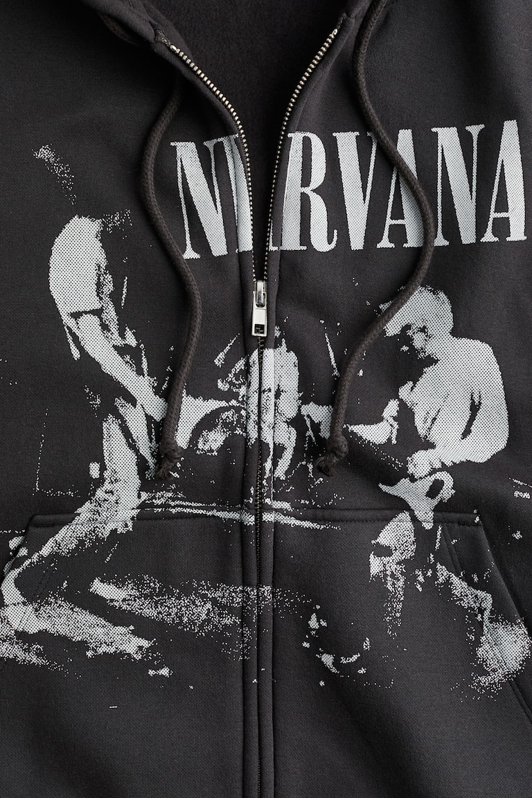 Chaqueta sudadera oversize con capucha y motivo