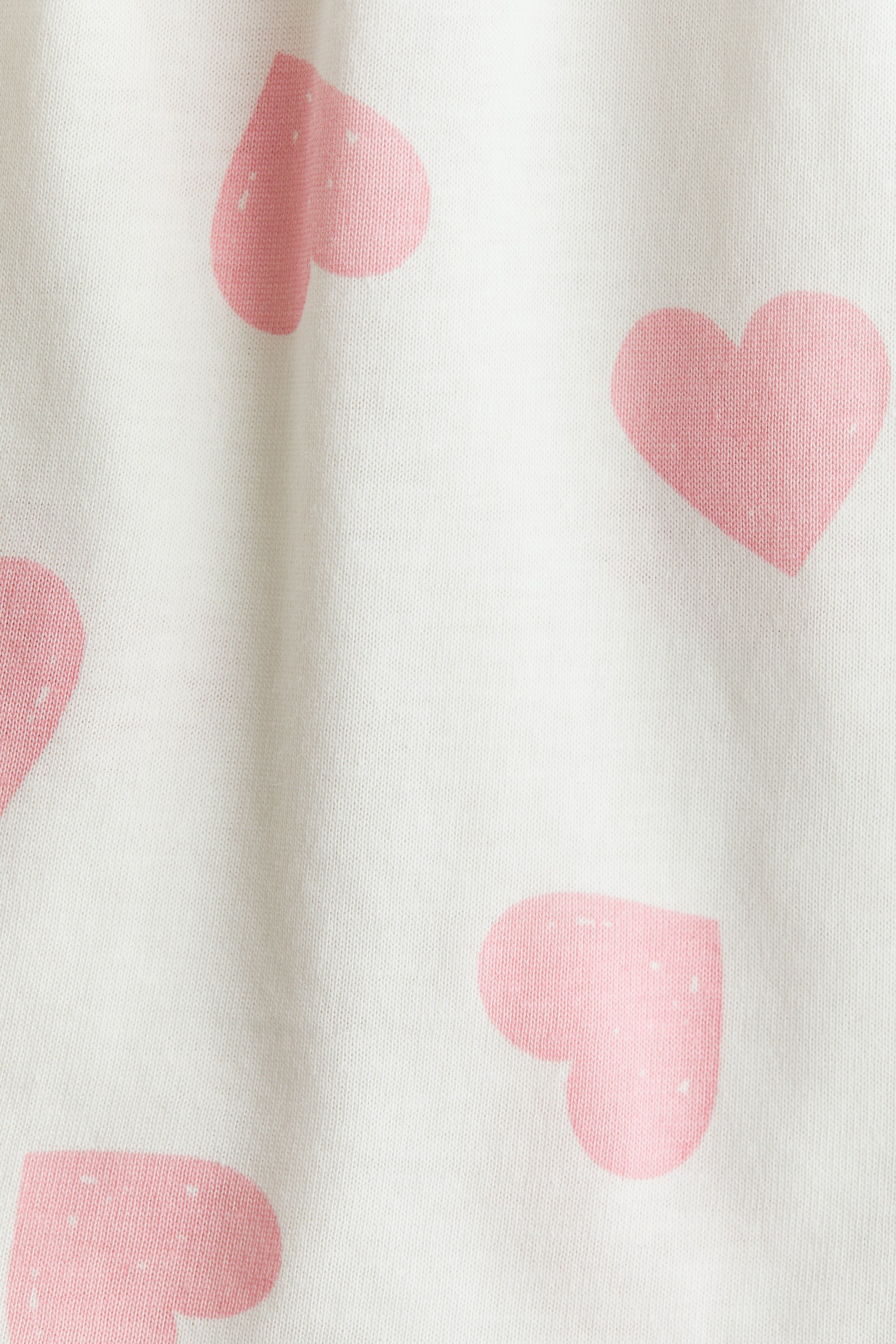 Váy cotton in hình - Màu kem/Trái tim/Màu tím nhạt/Hoa/Xanh lá khói nhạt/Quả anh đào - 2