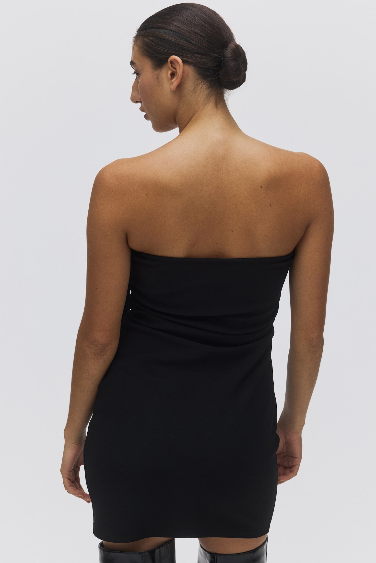 Tubejurk met strik - Black - 5