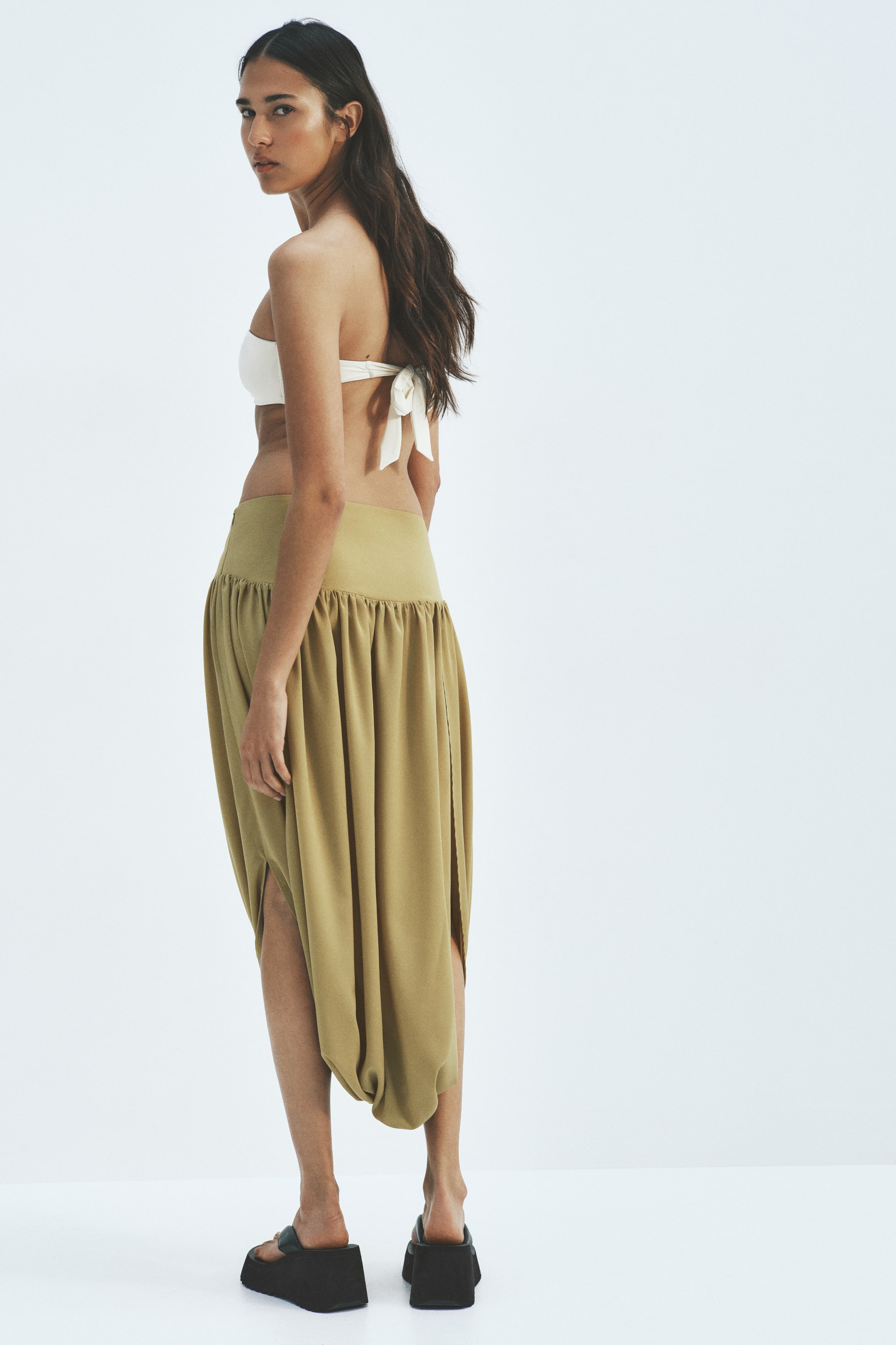 Женские юбки H&M Bubble-Hem Tulip Skirt — фото 4