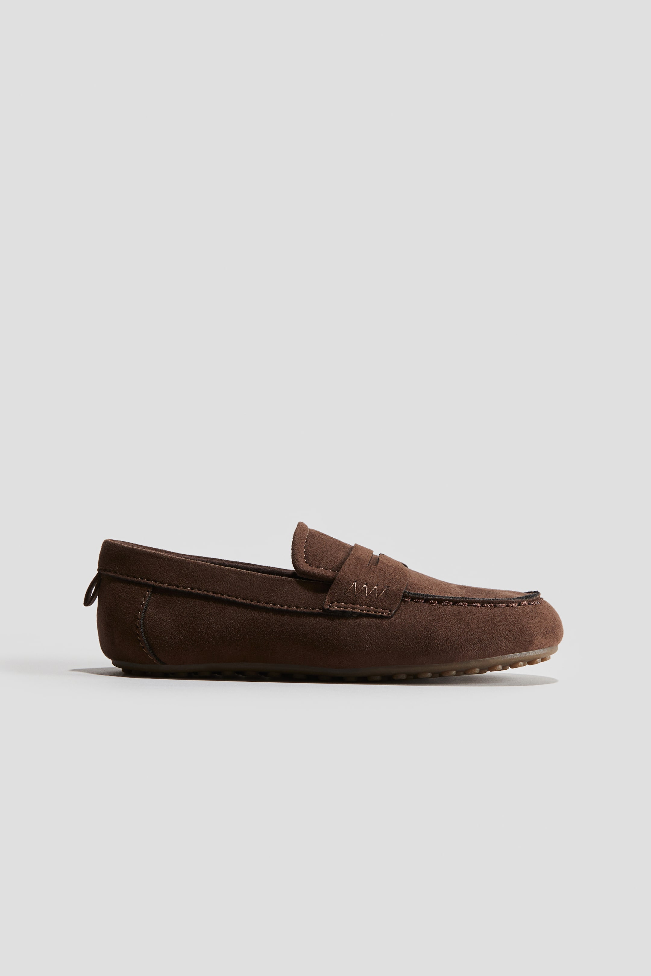 Mocassins en tissu gratté