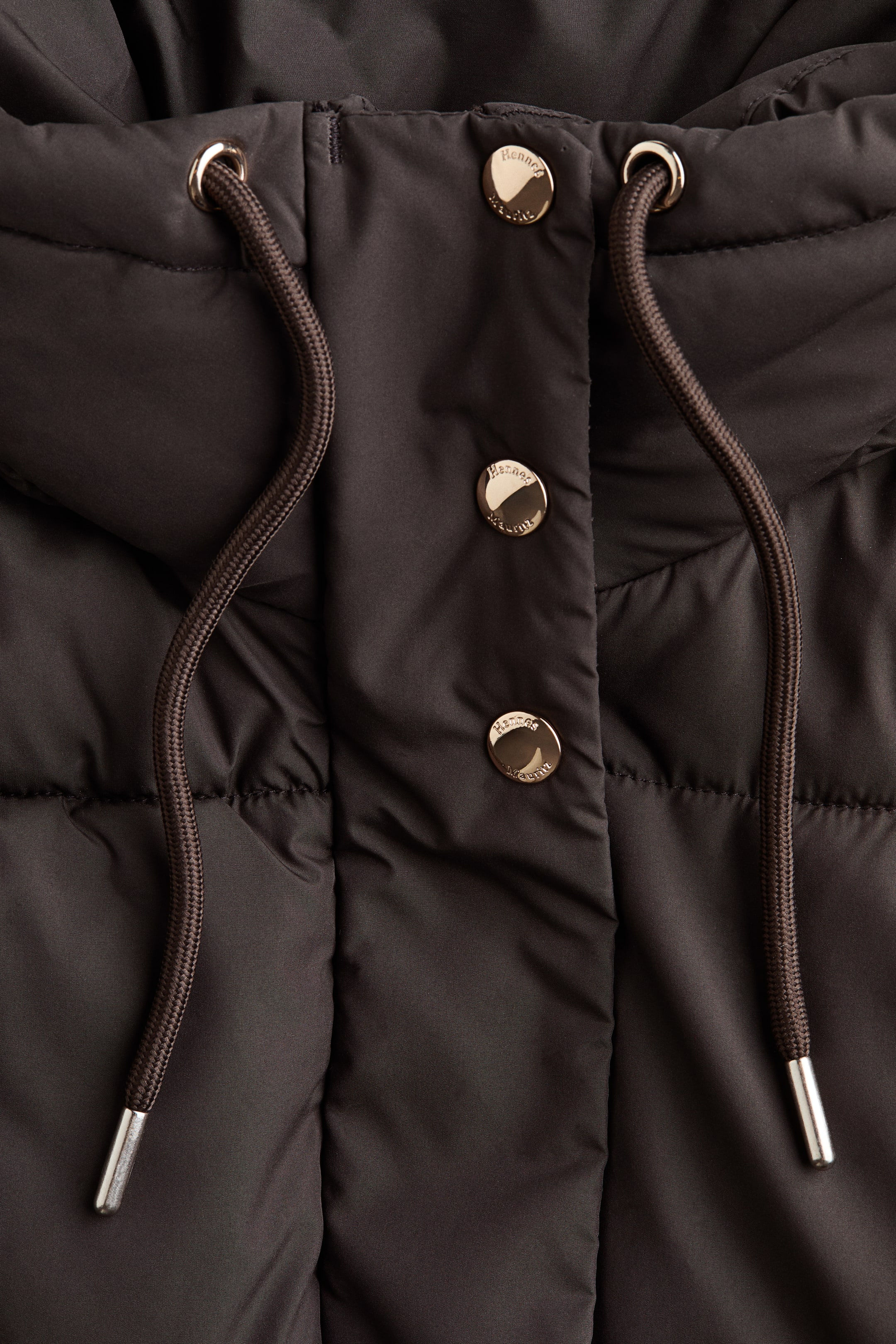 View larger image: Hooded puffer coat - Dark brown - Ladies | H&M 1