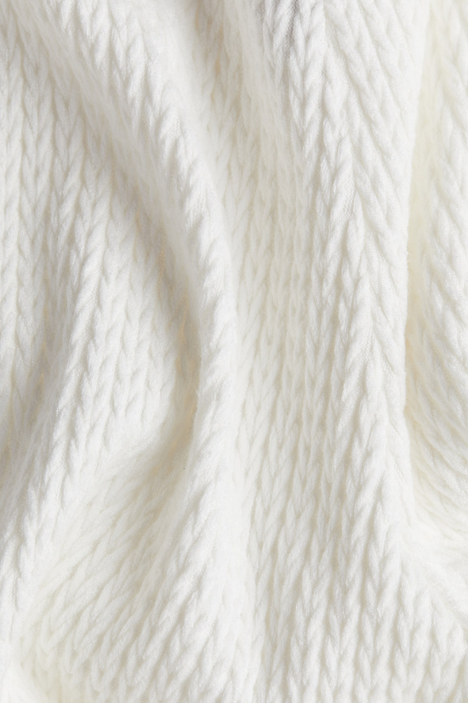 Женские брюки H&M Flared Cable-Knit-Look, цвет: Кремовый — фото 2