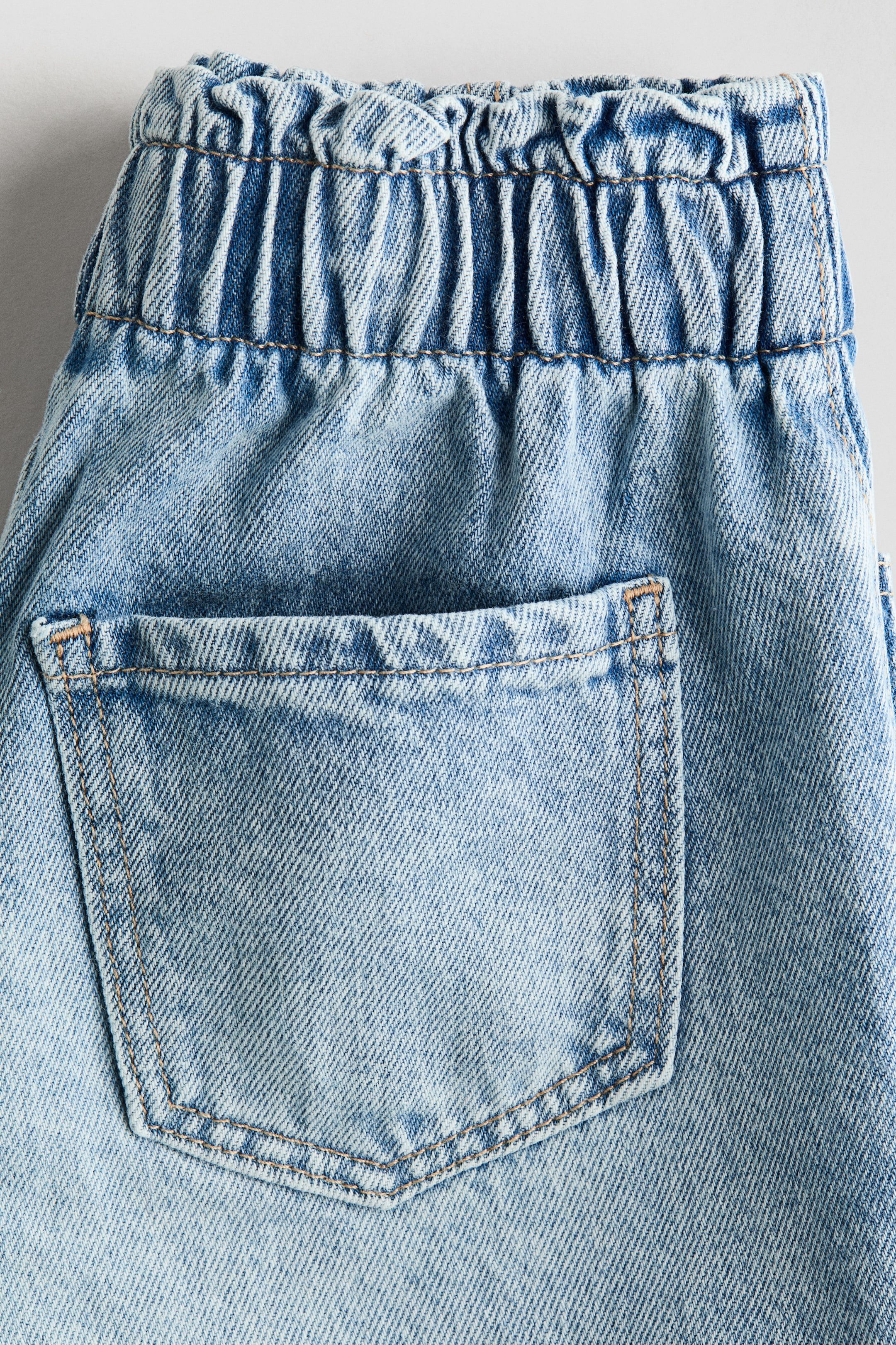 View larger image: Paper-Bag Denim Shorts - Light denim blue - Kids | H&M PH 2