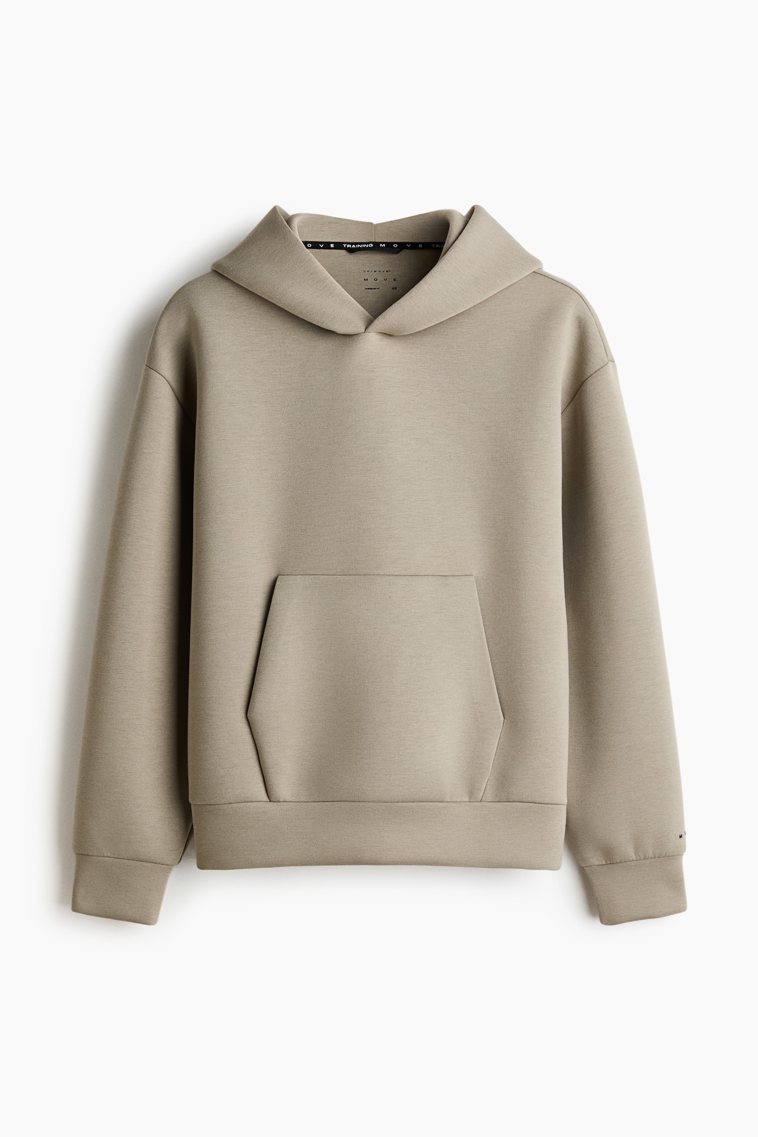 Oversized Fit Sports hoodie with DryMove™ - Beige/Black/Dark brown - 2