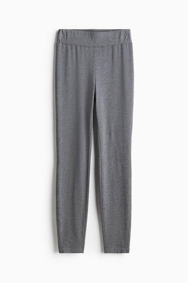 Jersey leggings - Dark grey marl - 1