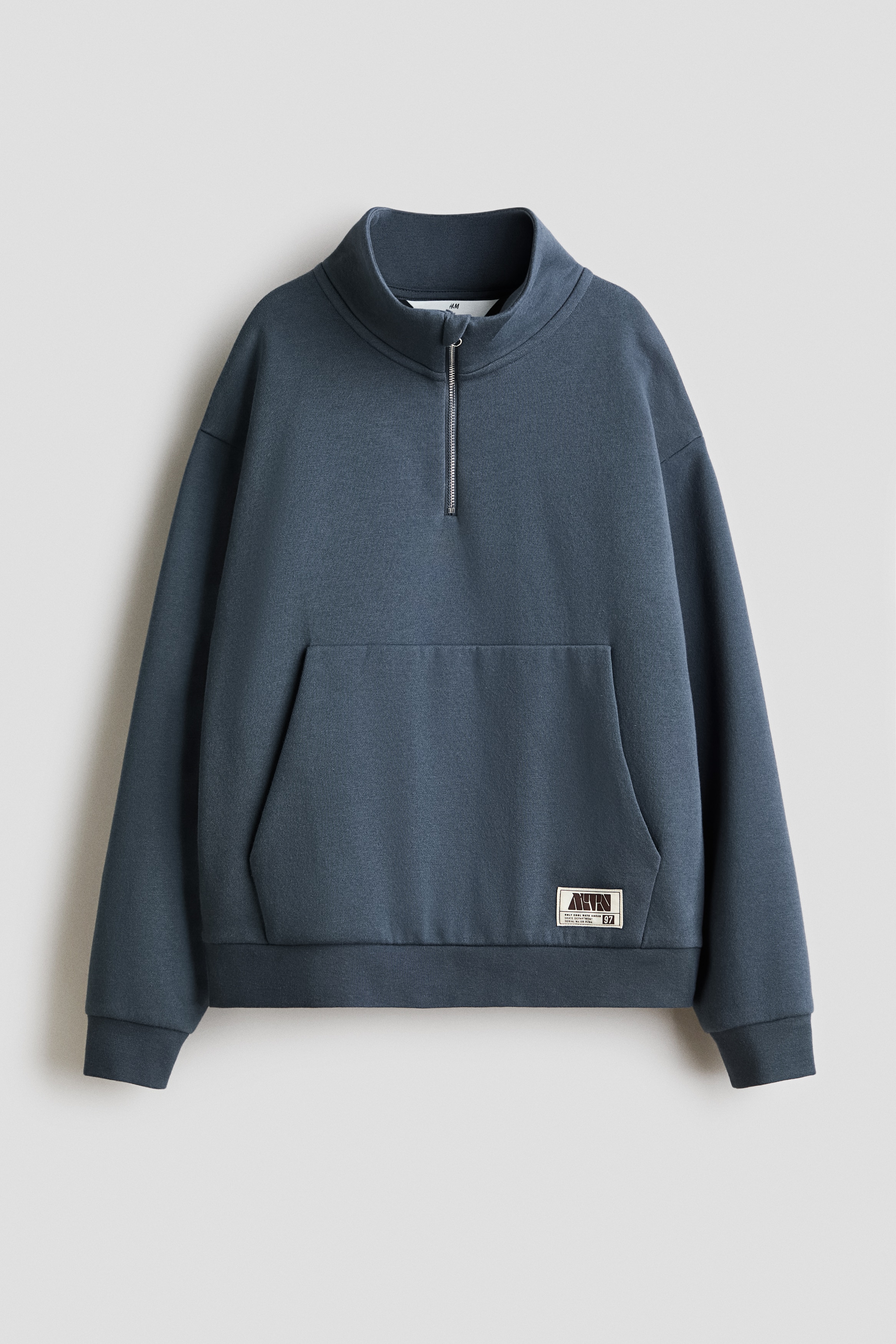 Sweat à col zippé - Gris foncé