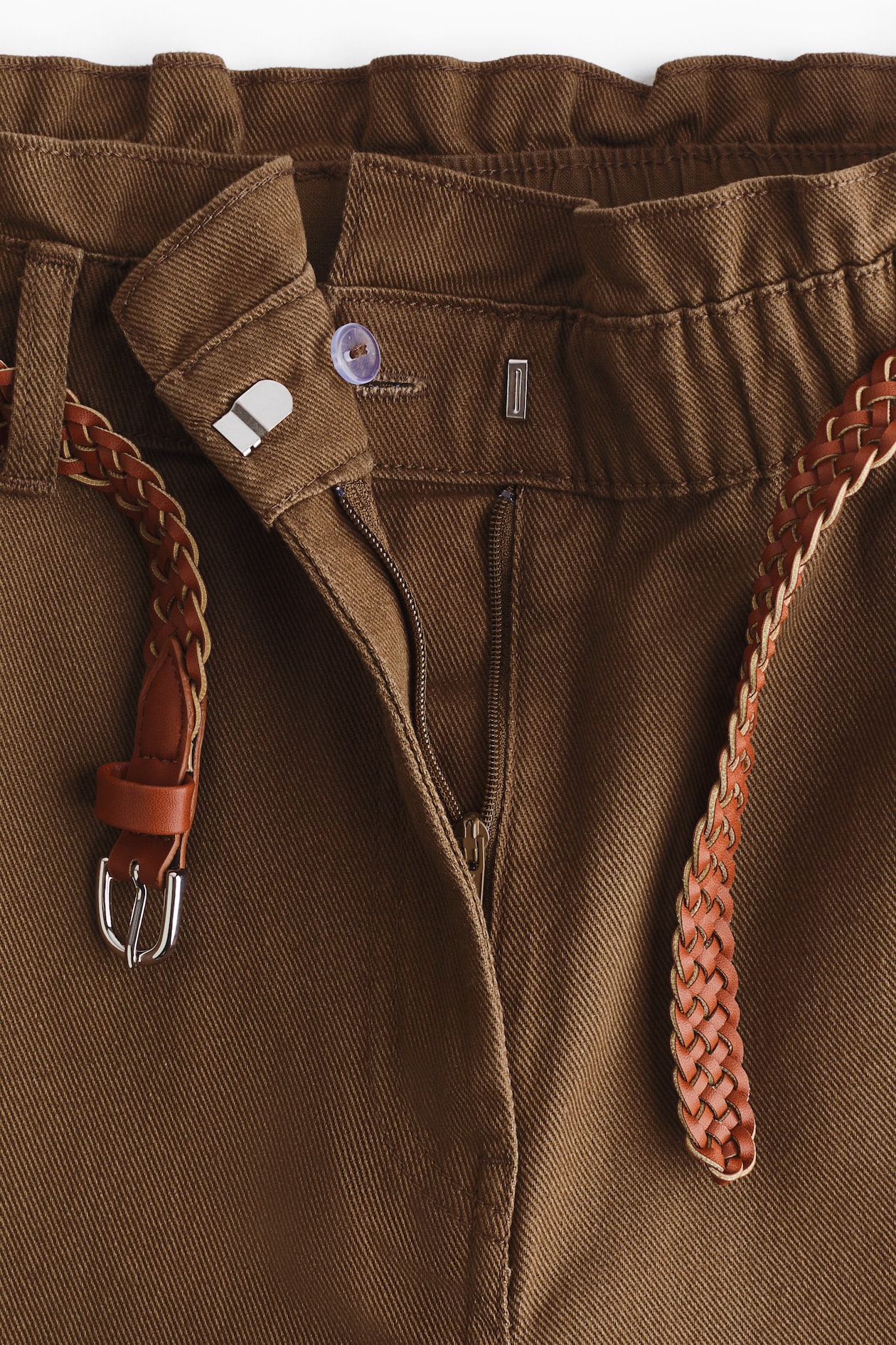 Belted Twill Shorts - image 4