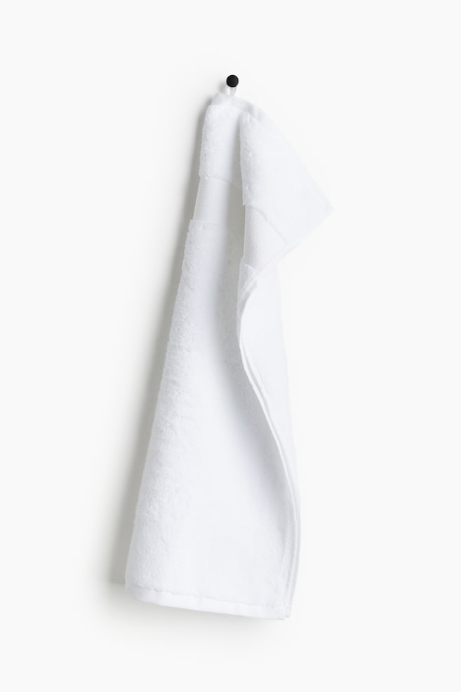 Soft Terry Hand Towel - White/Dusty brown/Light beige - 1