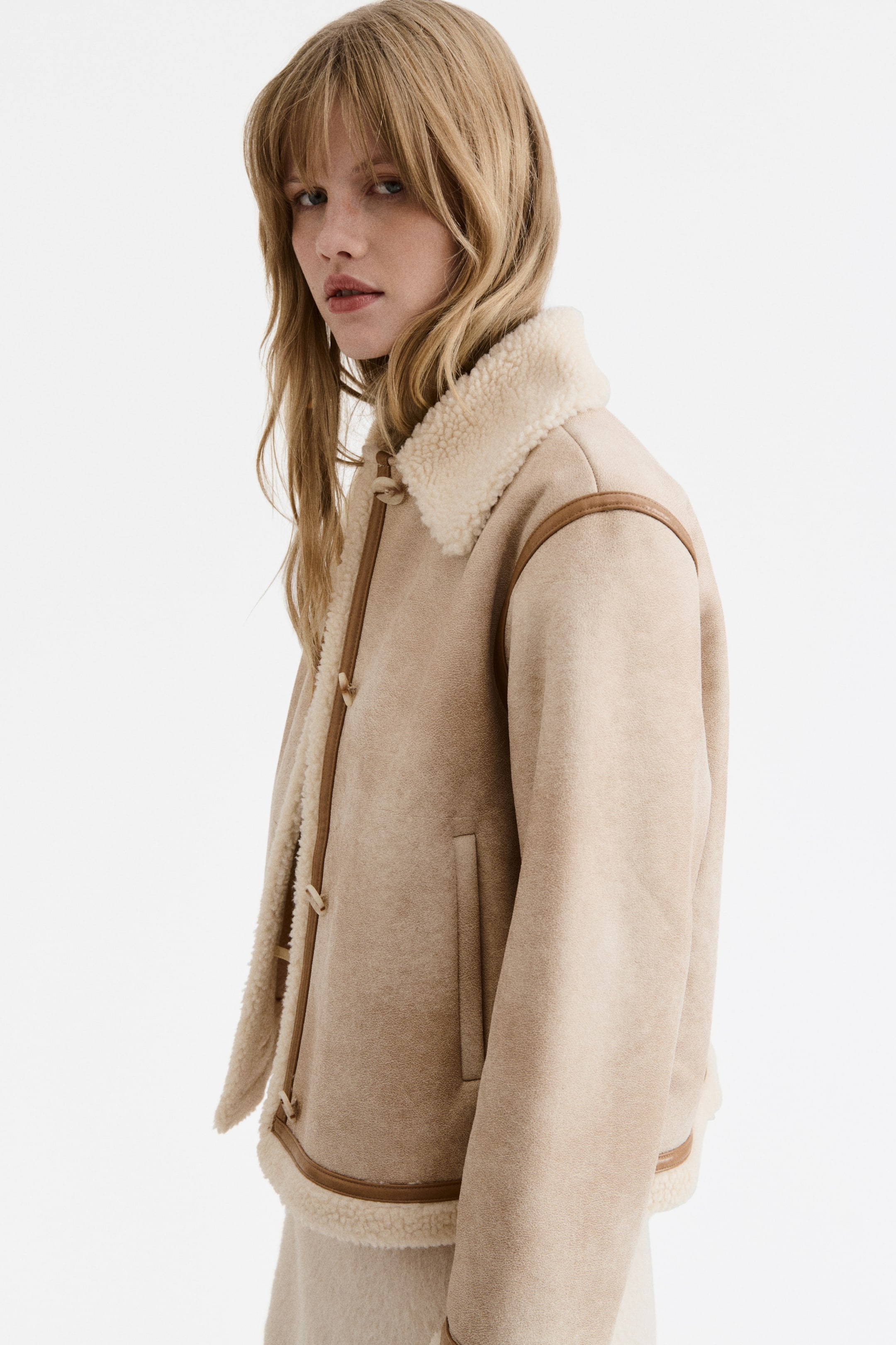 View larger image: Double-faced jacket - Light beige - Ladies | H&M GB 3