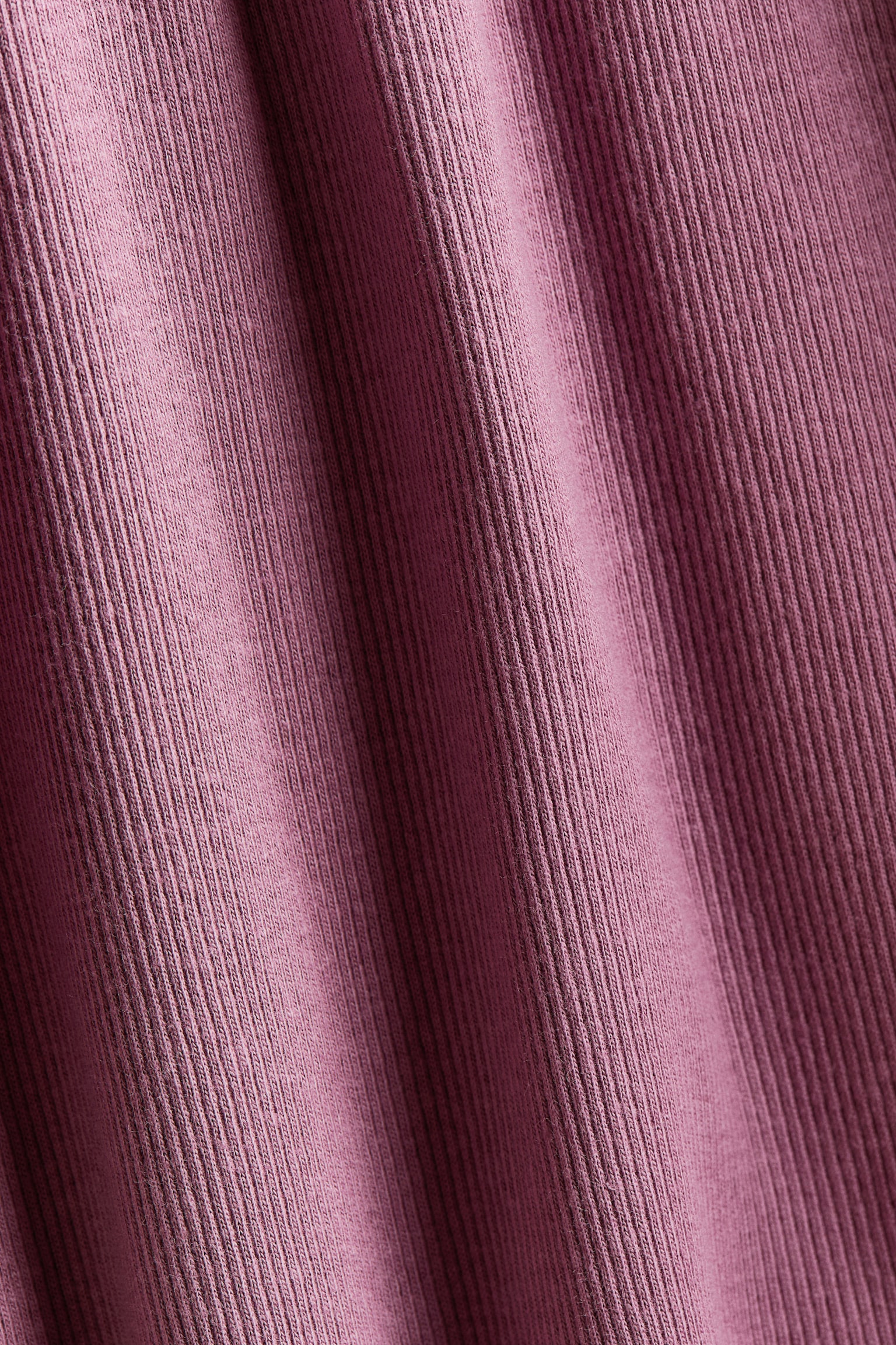 Детское платье H&M Ribbed Cotton, цвет: Меланжевый фиолетовый — фото 2