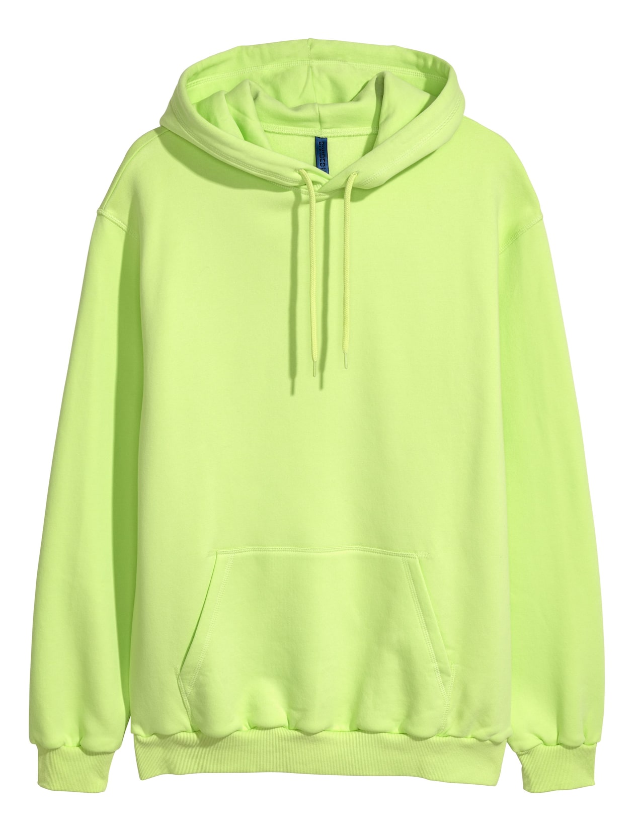 Neon Yellow Lime Green Neon Sweatshirt H&m Hooded Top Neon Green