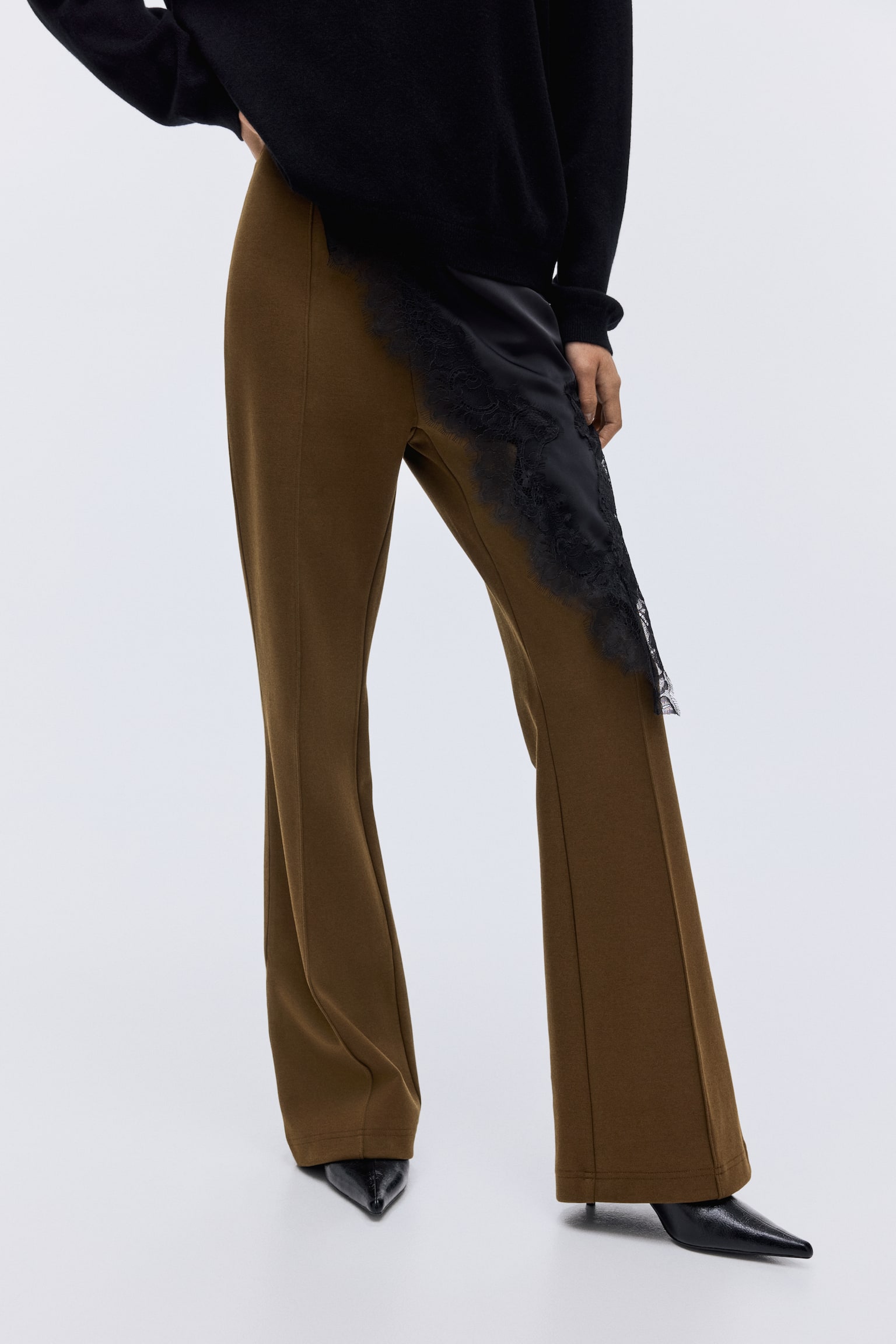 Interlock trousers - Brown/Black - 4