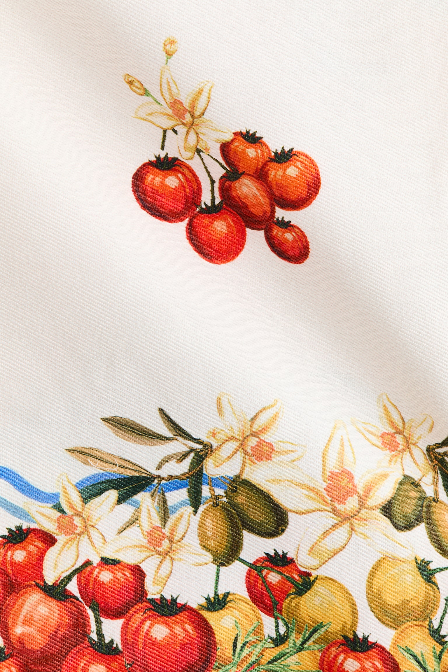 Cotton wrap skirt - Cream/Tomatoes - 4