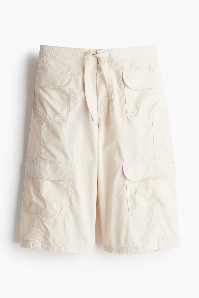 Cargo-Bermudashorts - Hellbeige/Schwarz - 1
