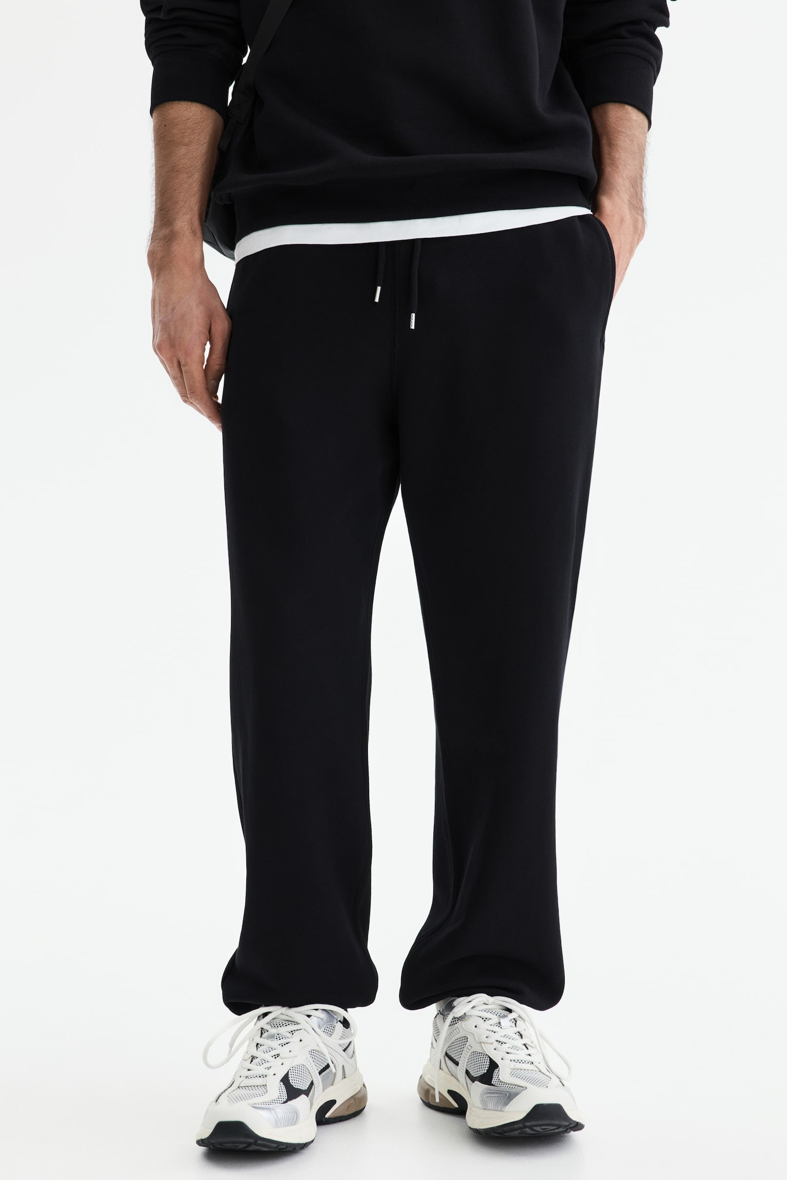 Relaxed-Fit Sweatpants - Black/Light gray melange/Gray/Navy blue - 4