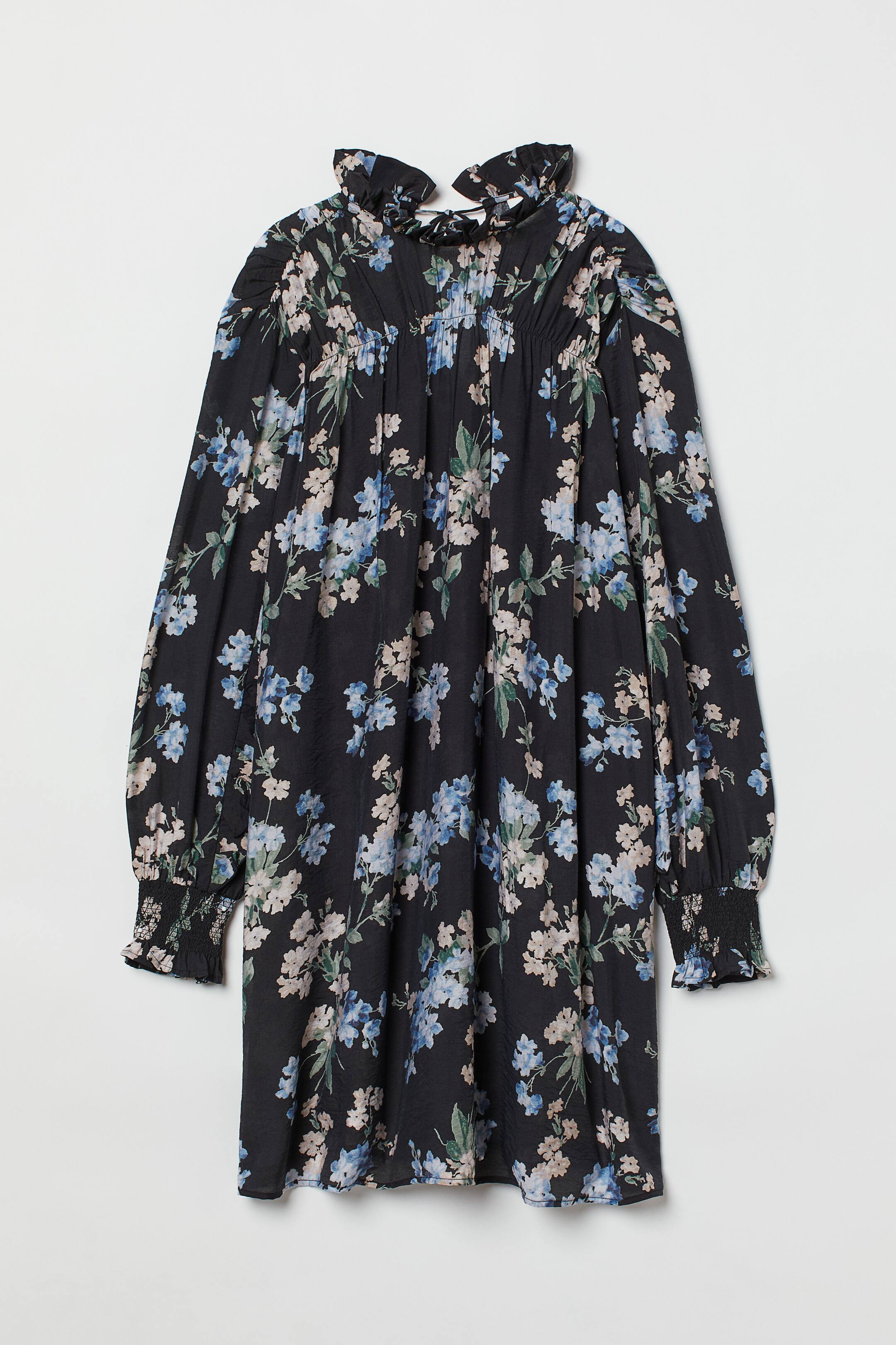 View larger image: A-line dress - Black/Floral - Ladies | H&M IE 1