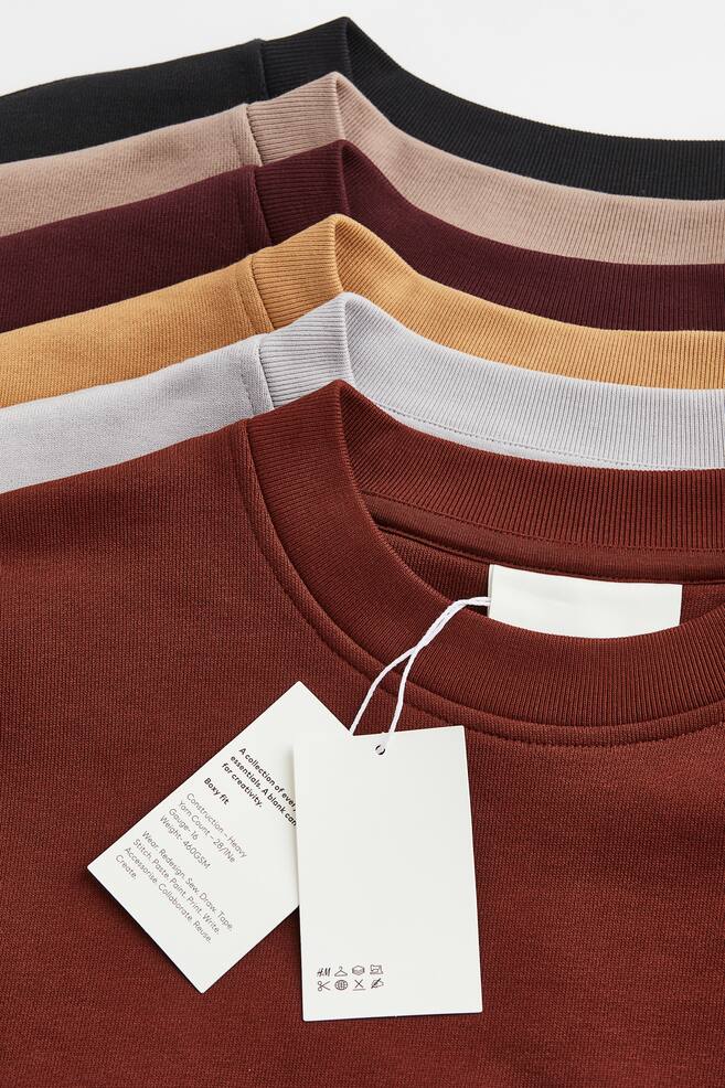 Oversized Fit Cotton sweatshirt - Rust red/Light blue/Black/Beige/dc/dc/dc/dc/dc/dc - 4
