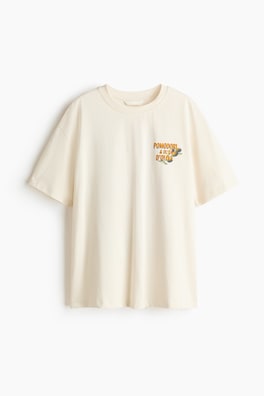 Oversized T-shirt med tryck
