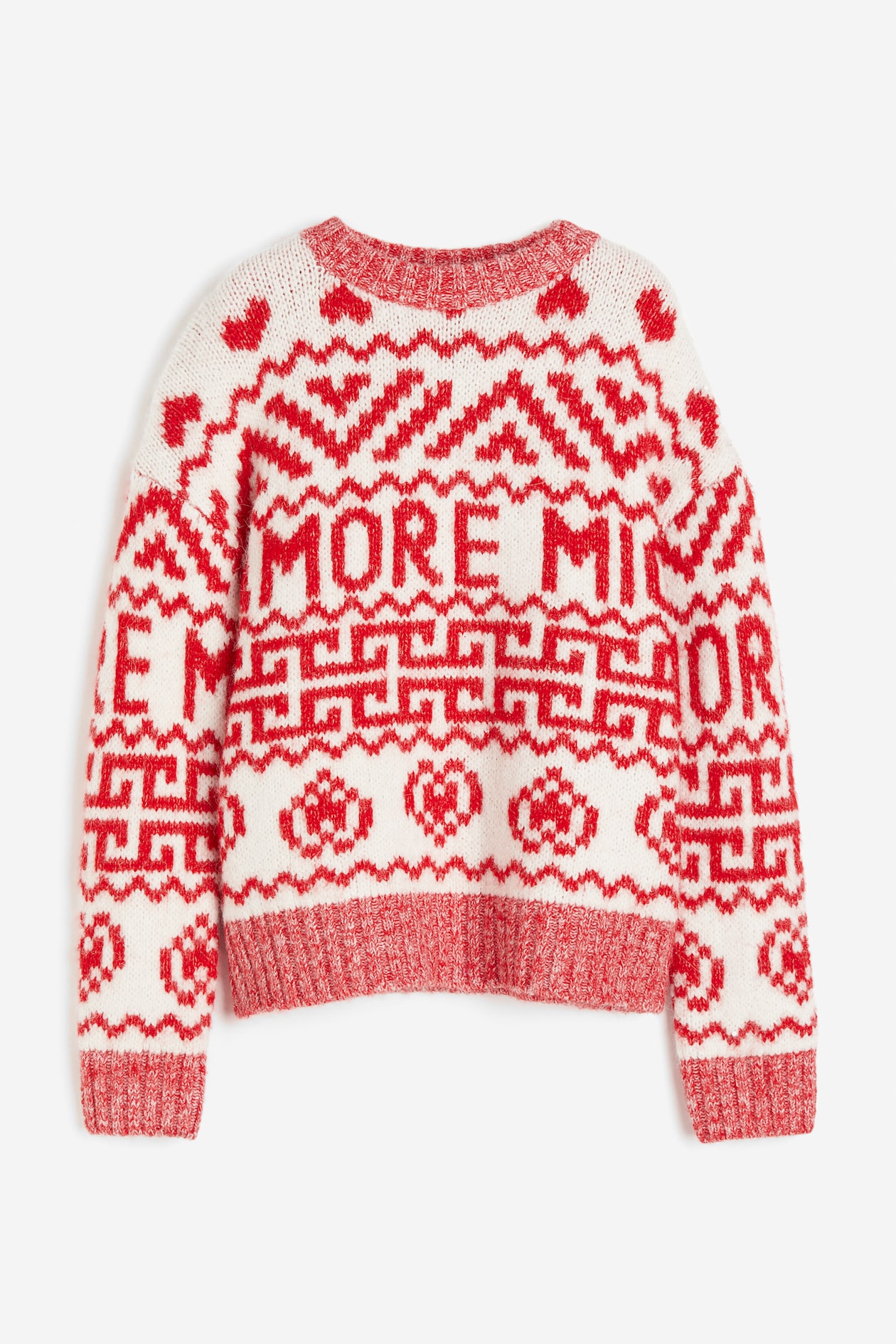 Cardigan Mio Mio Sueter Jacquard-knit Jumper Red/Amore Mio Ladies H&M