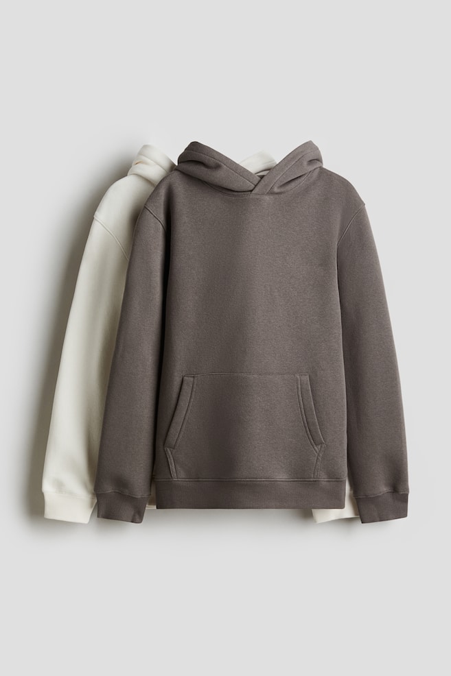 2-pack hoodies - Mole/White/Dark grey/Dark green - 1